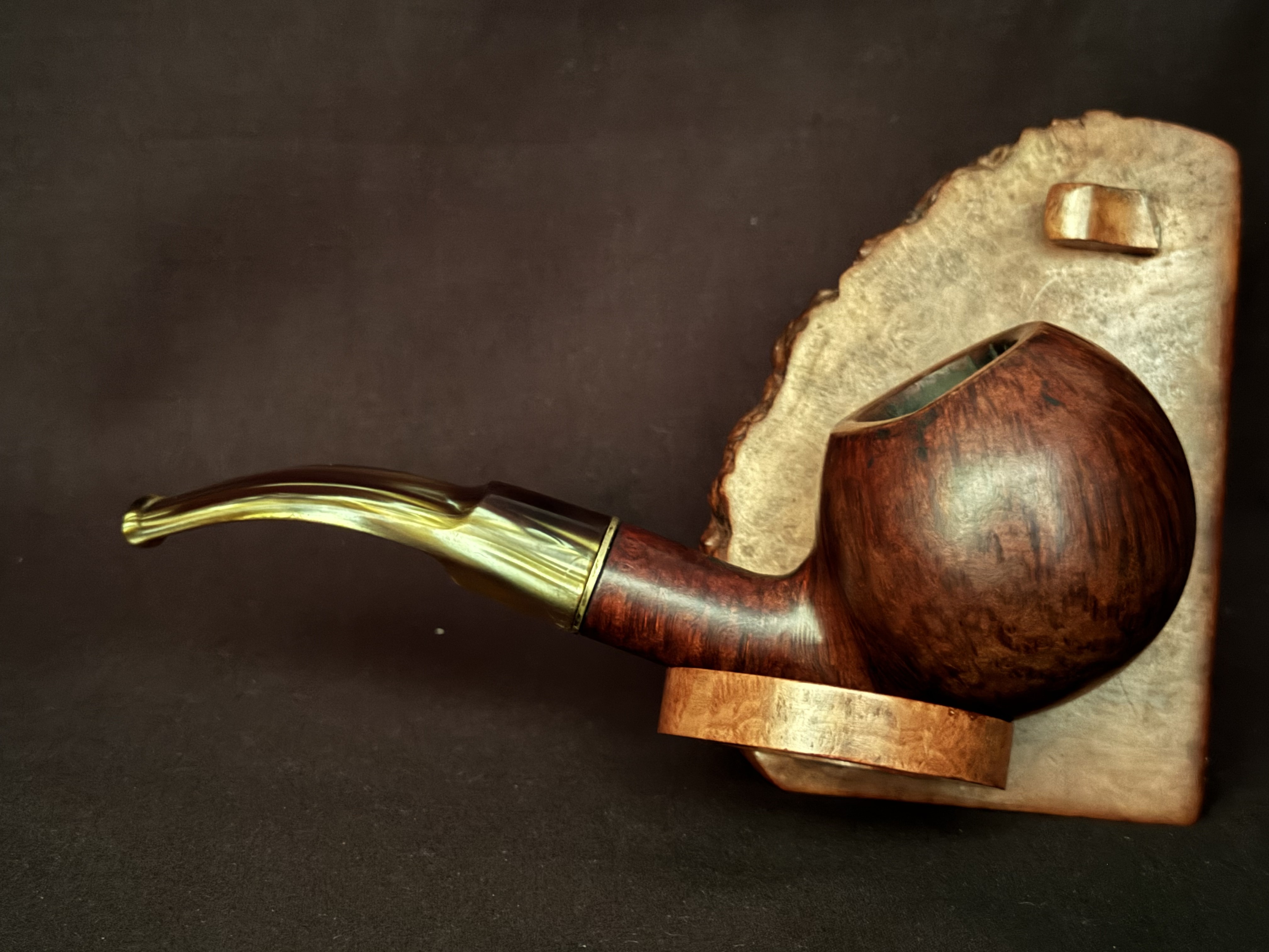 Design Berlin db 30 Smooth Bent Spherical Briar Pipe, 9mm Filter Estate 5
