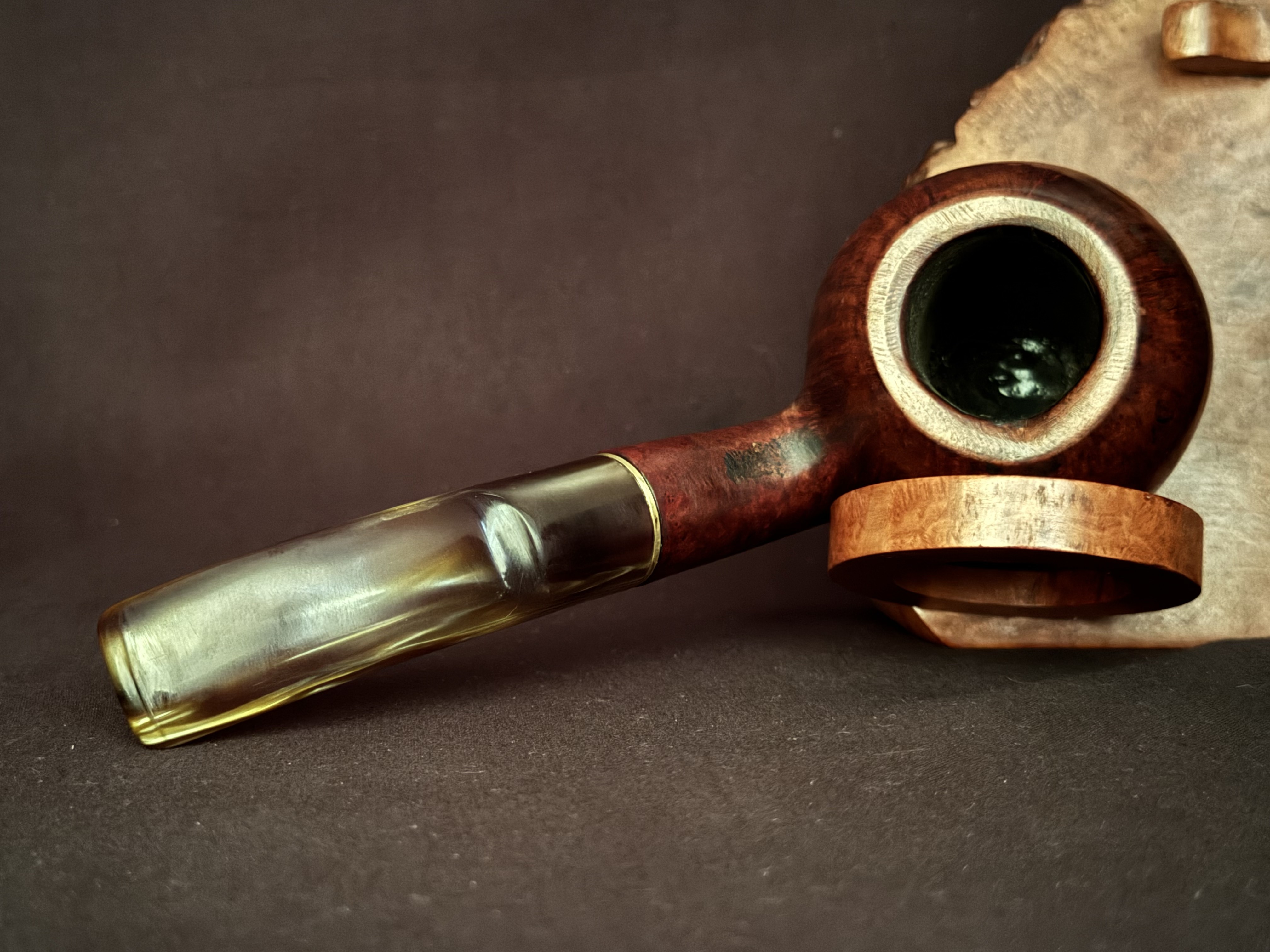 Design Berlin db 30 Smooth Bent Spherical Briar Pipe, 9mm Filter Estate 6