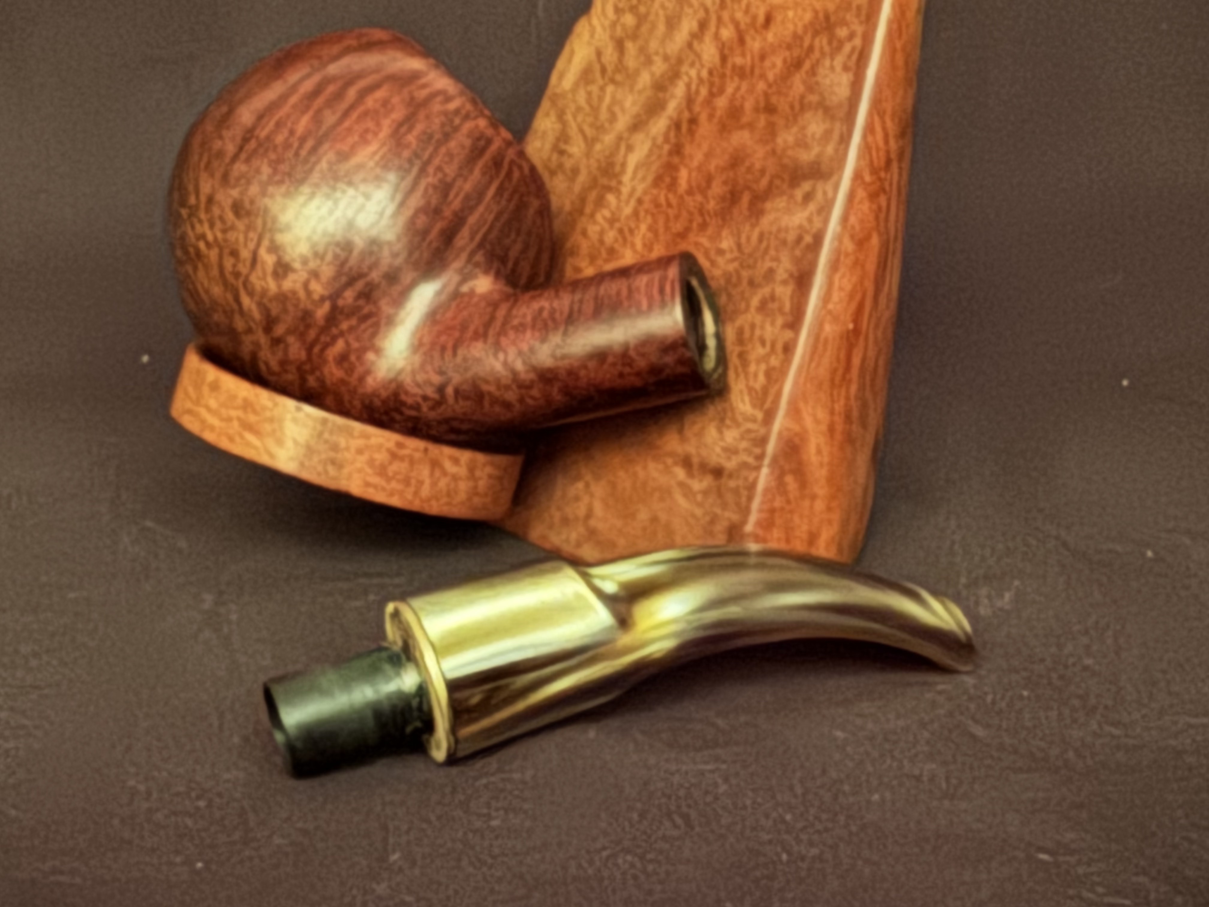 Design Berlin db 30 Smooth Bent Spherical Briar Pipe, 9mm Filter Estate 2