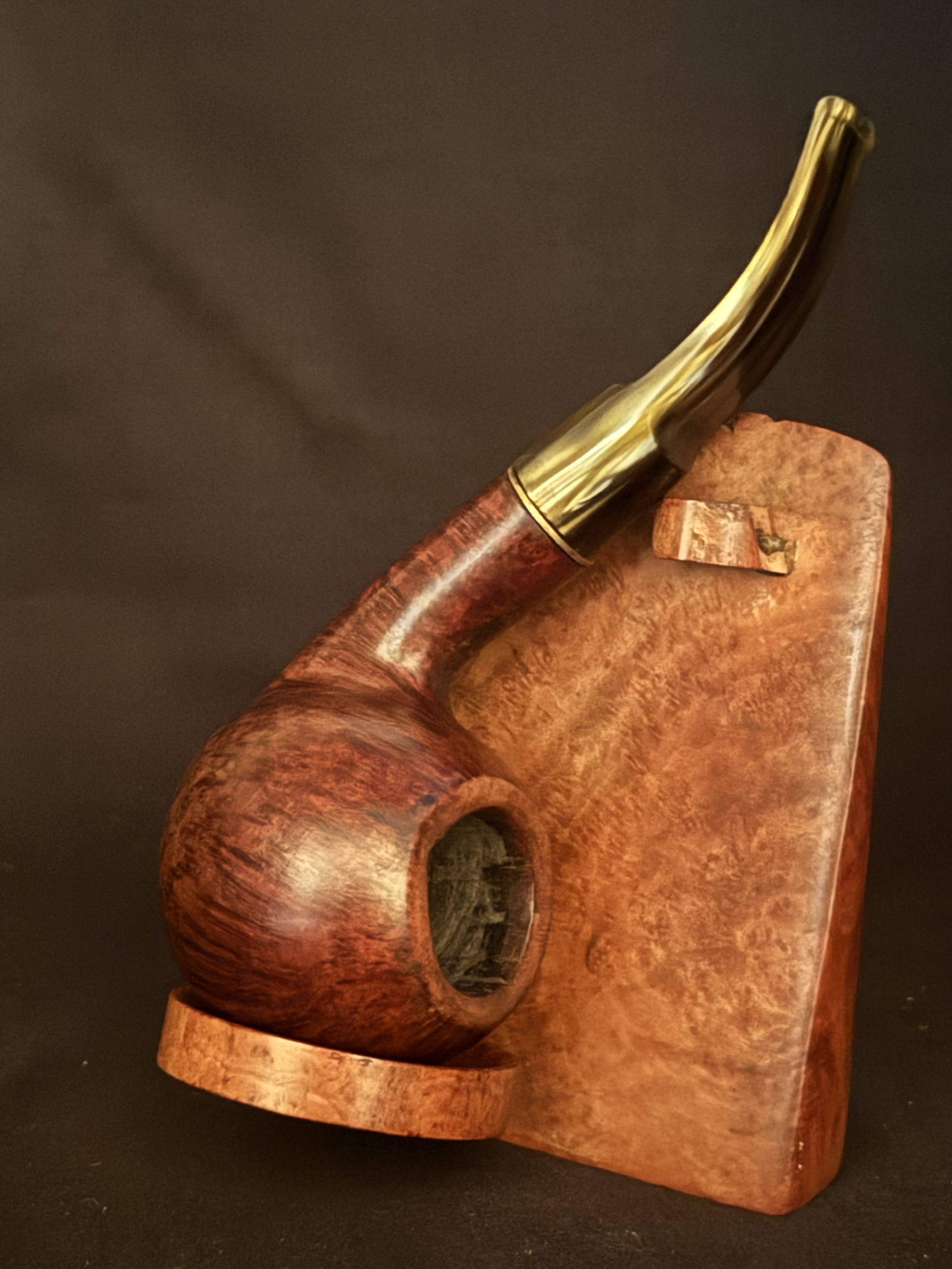 Design Berlin db 30 Smooth Bent Spherical Briar Pipe, 9mm Filter Estate 2