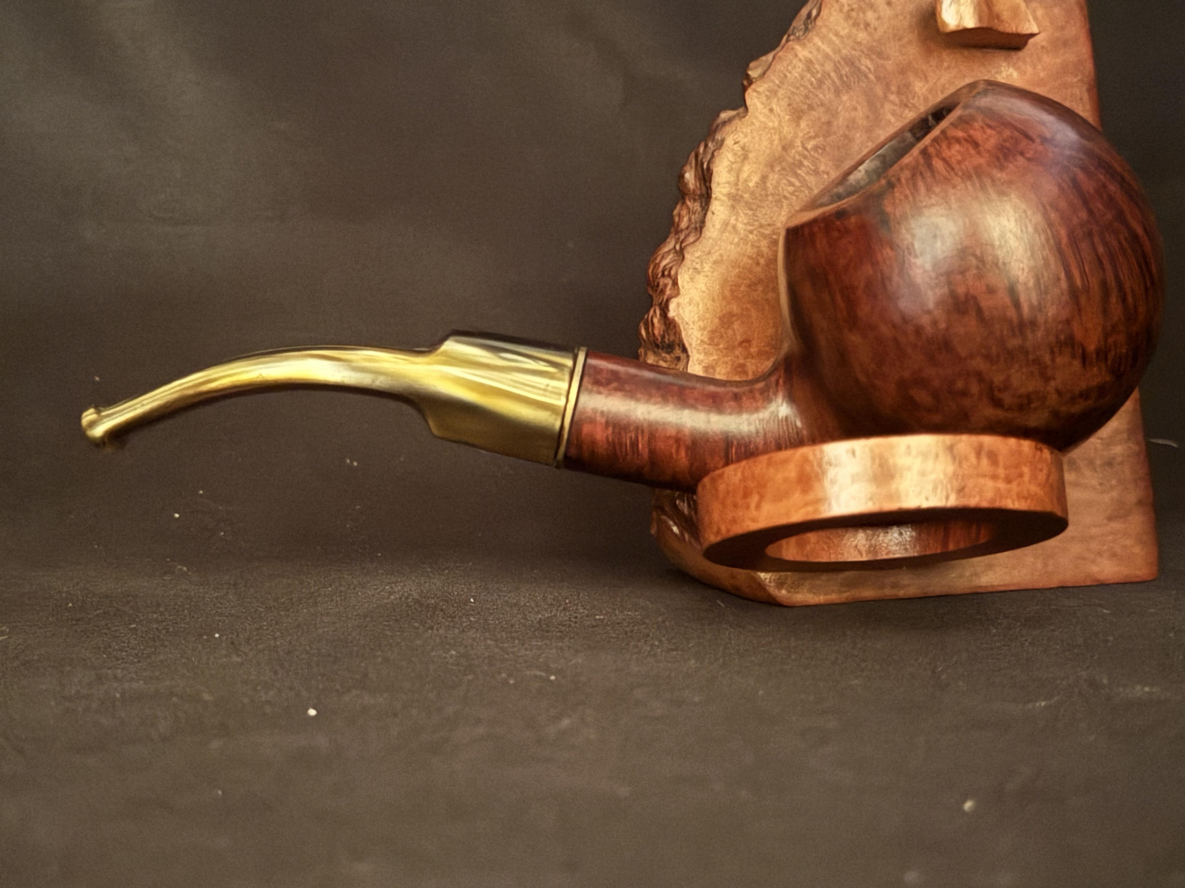 Design Berlin db 30 Smooth Bent Spherical Briar Pipe, 9mm Filter Estate 4
