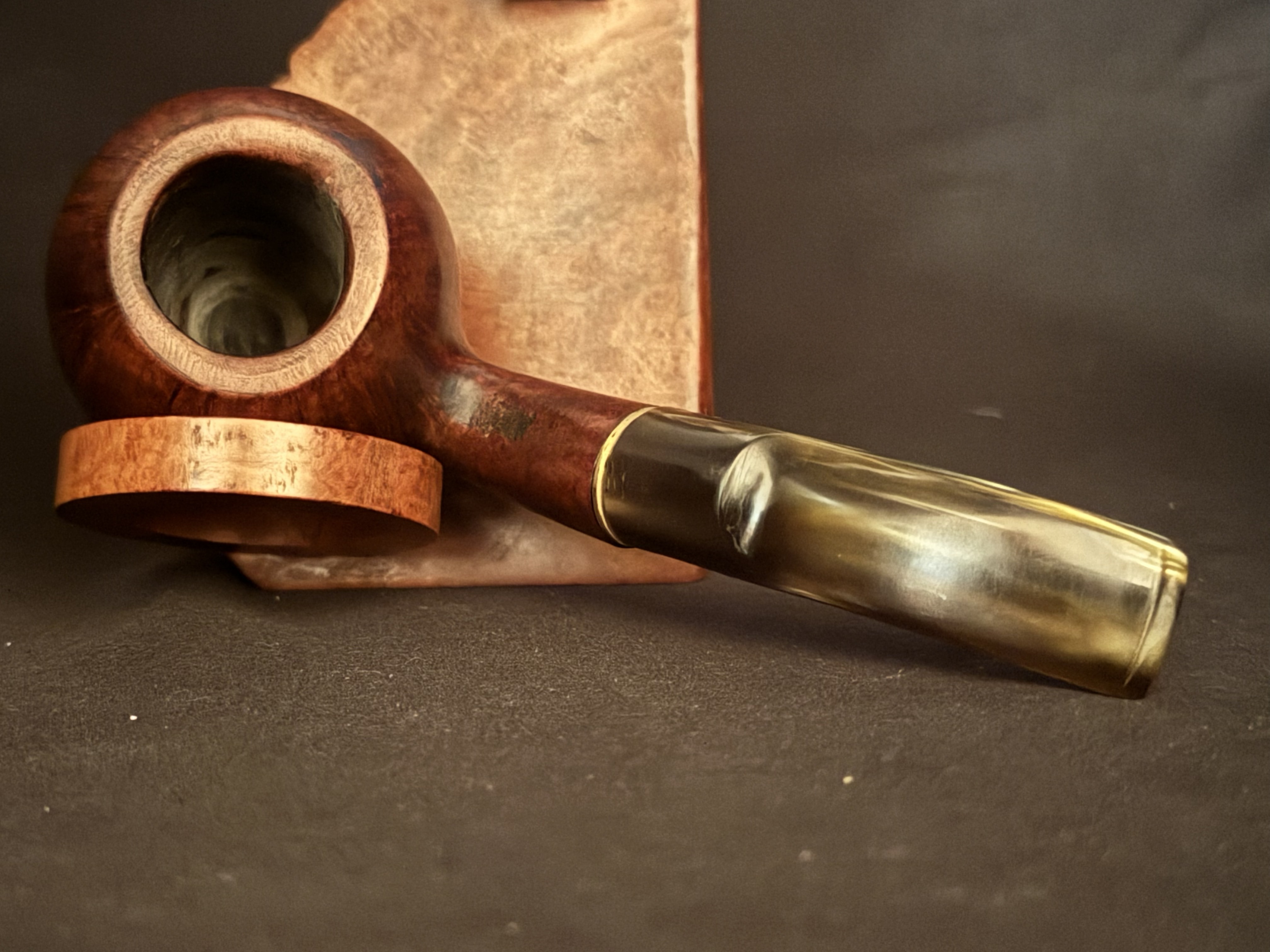 Design Berlin db 30 Smooth Bent Spherical Briar Pipe, 9mm Filter Estate 5