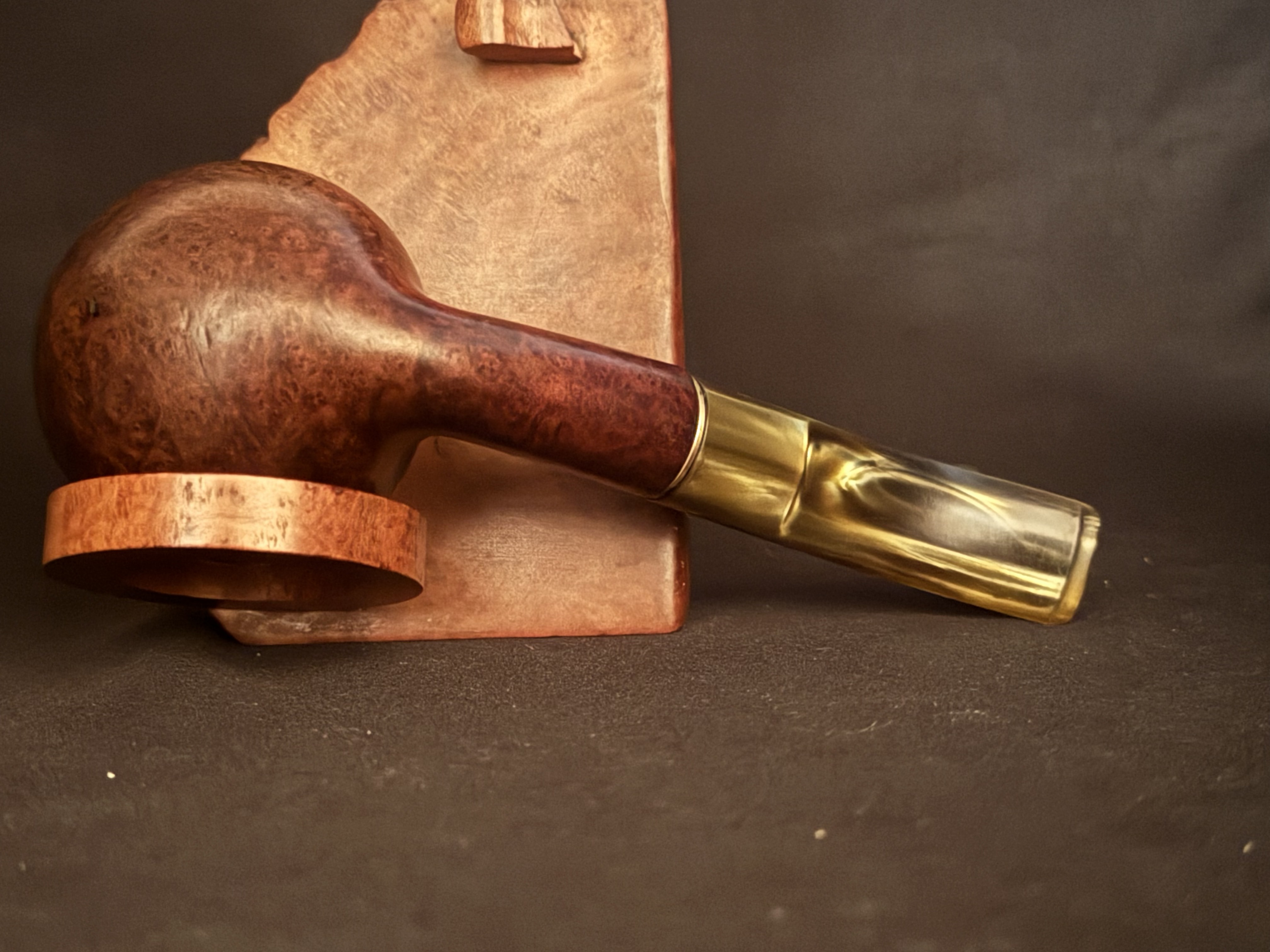 Design Berlin db 30 Smooth Bent Spherical Briar Pipe, 9mm Filter Estate 6