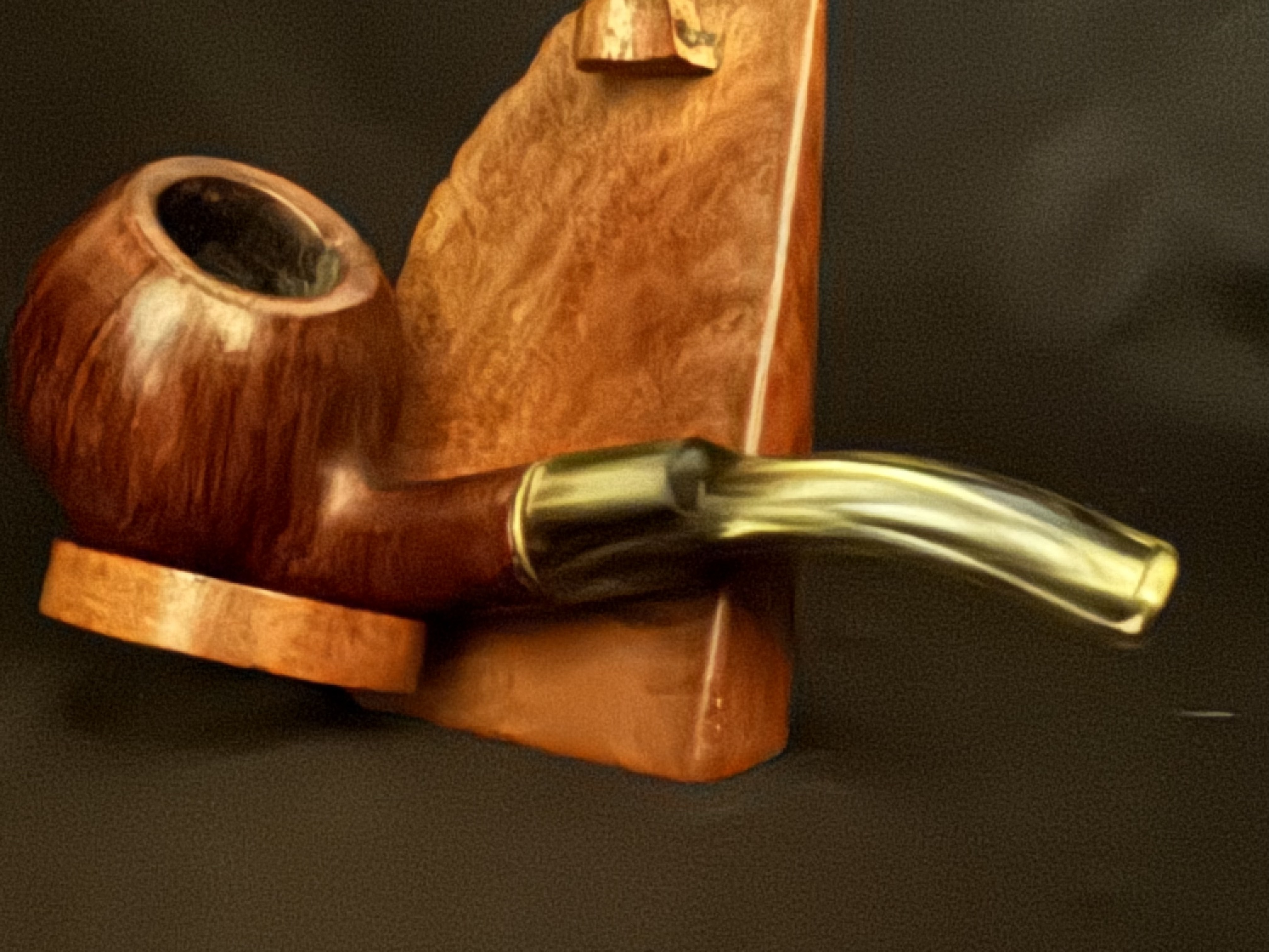 Design Berlin db 30 Smooth Bent Spherical Briar Pipe, 9mm Filter Estate 8