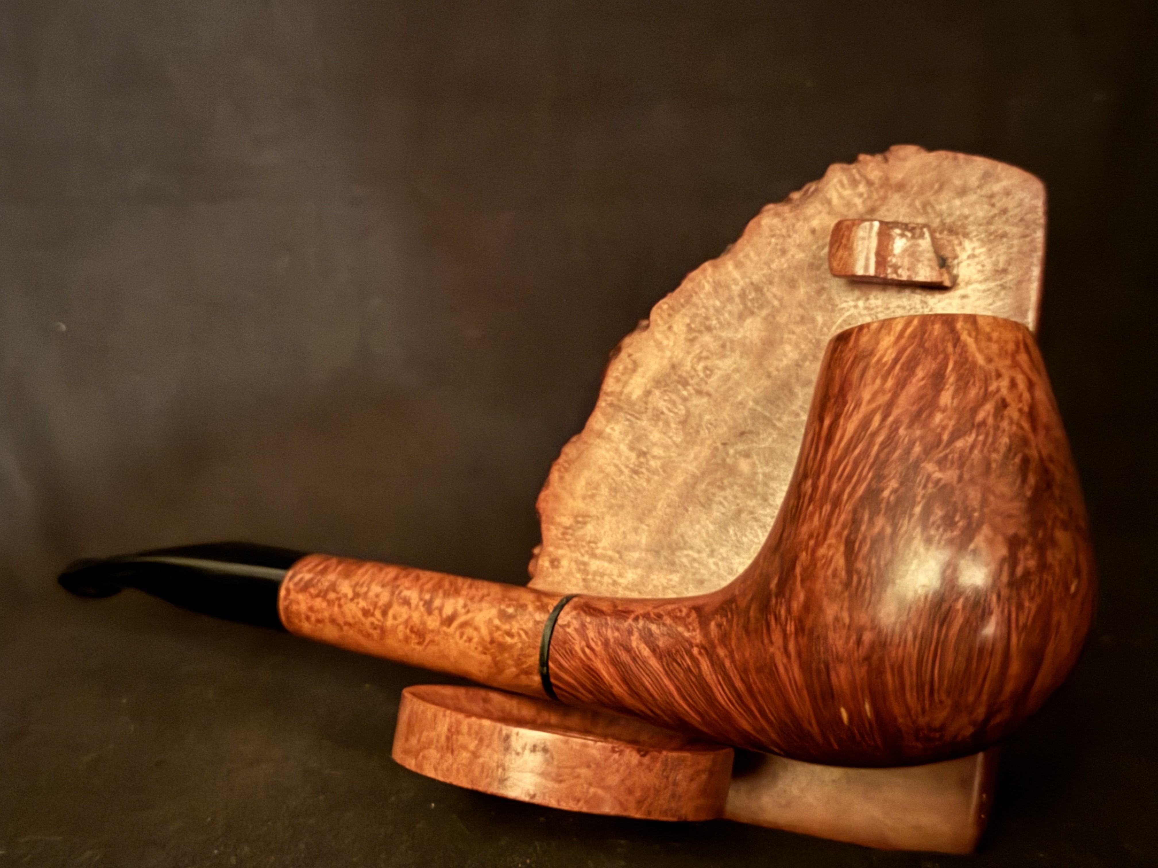 Oleans 75 db Berlin Orleans Smooth Long Straight Brandy Estate Pipe with Acrylic 9mm Filter Stem 8