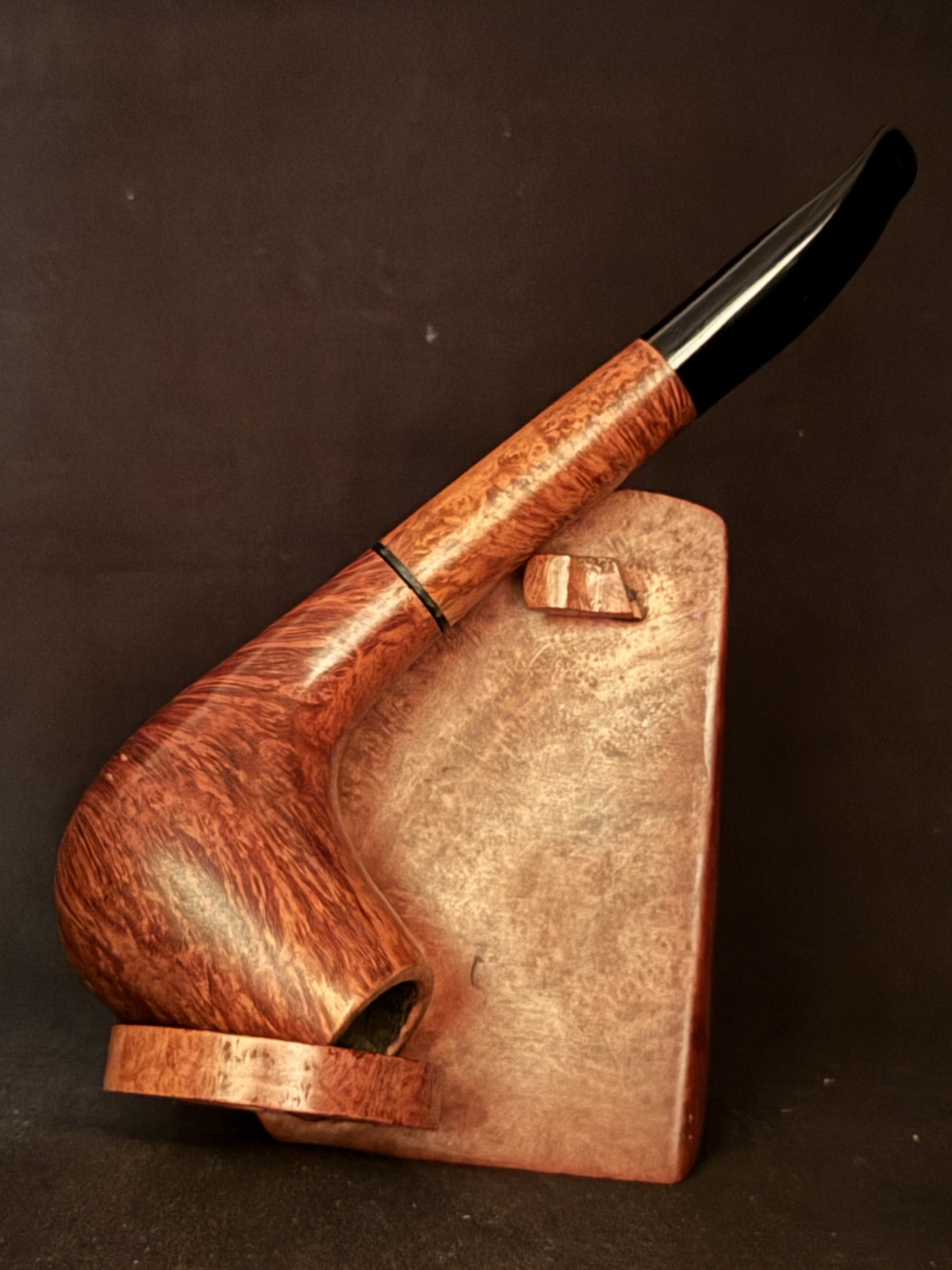 Oleans 75 db Berlin Orleans Smooth Long Straight Brandy Estate Pipe with Acrylic 9mm Filter Stem 2