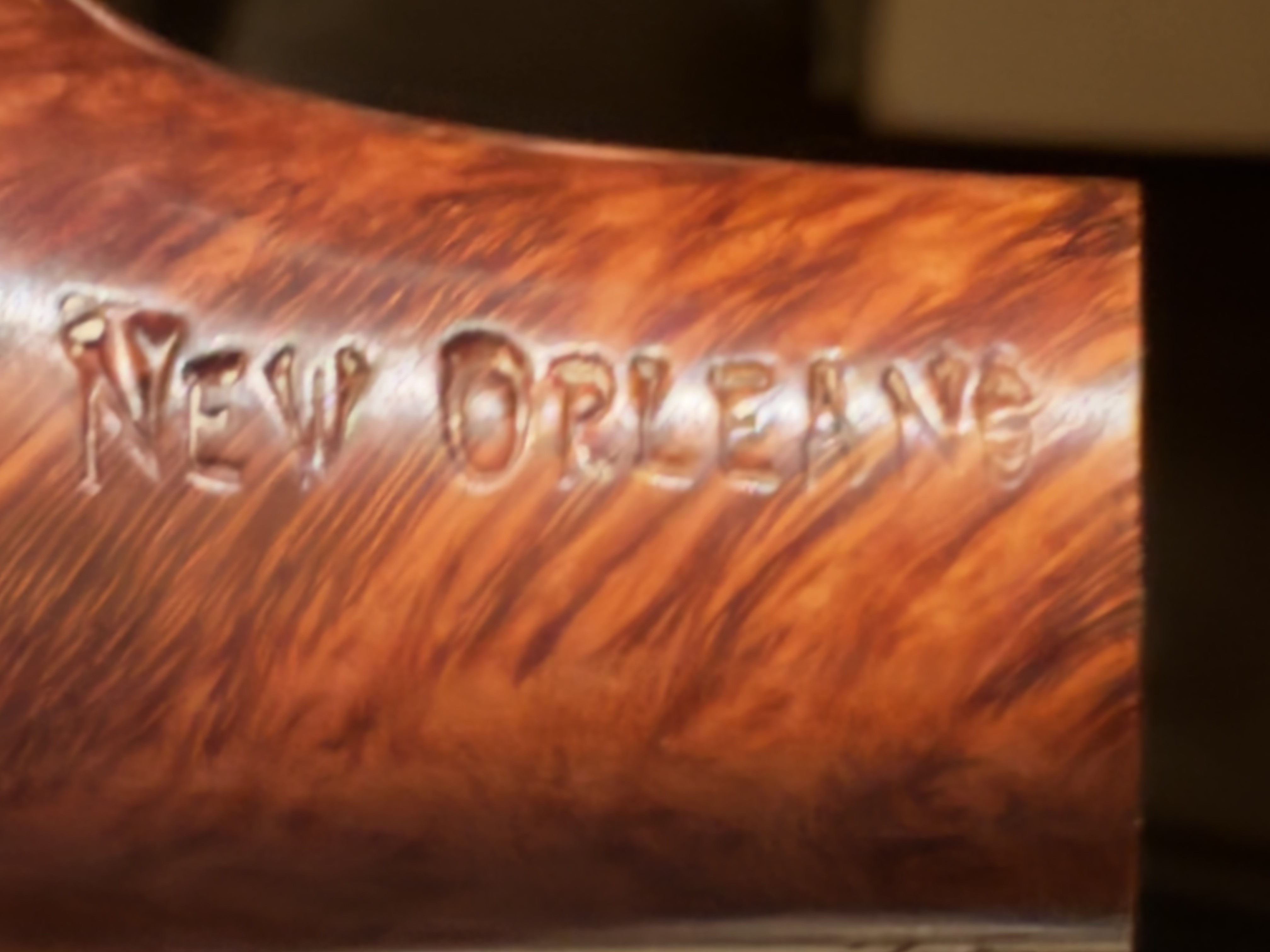 Oleans 75 db Berlin Orleans Smooth Long Straight Brandy Estate Pipe with Acrylic 9mm Filter Stem 10