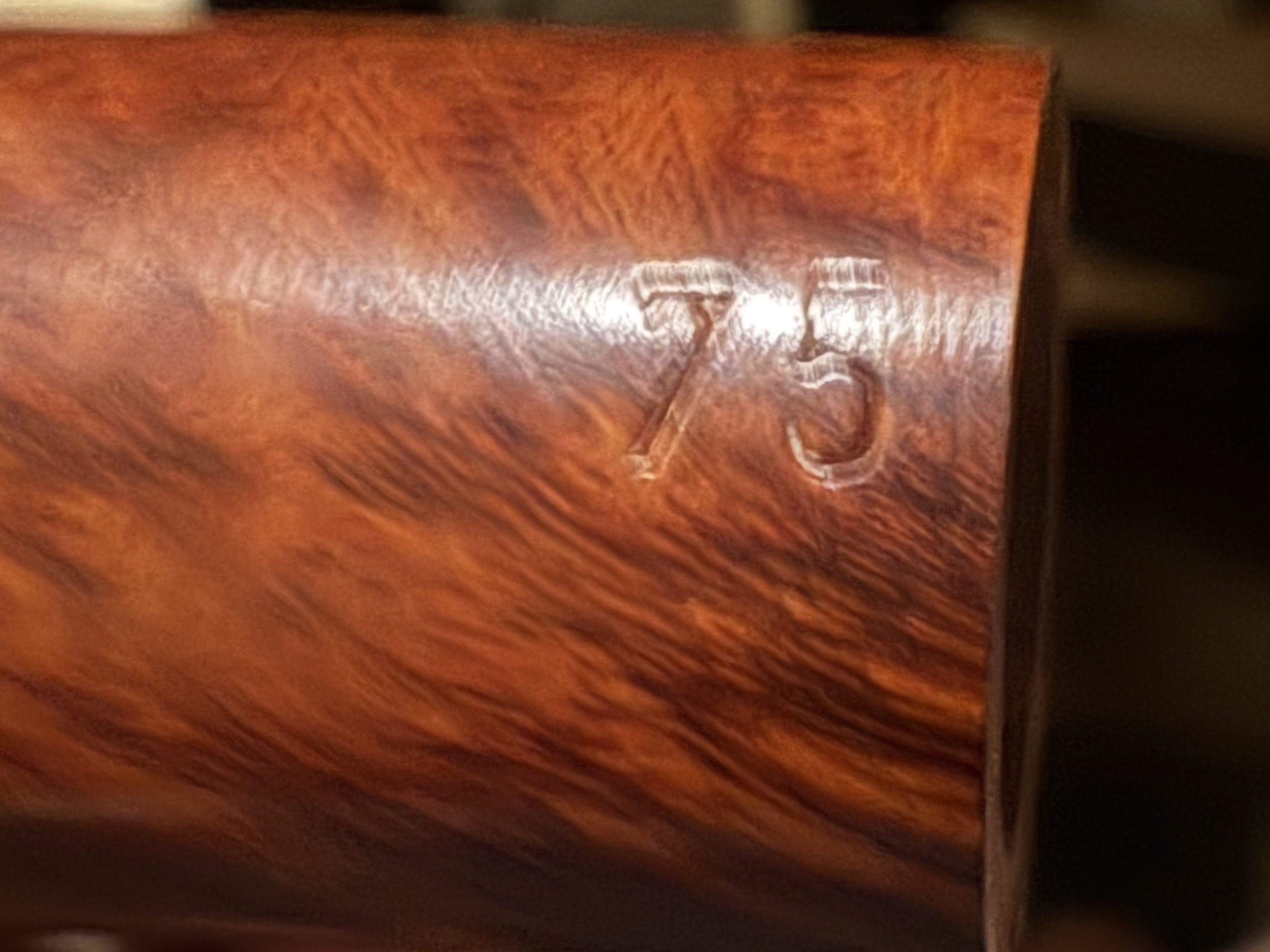 Oleans 75 db Berlin Orleans Smooth Long Straight Brandy Estate Pipe with Acrylic 9mm Filter Stem 11