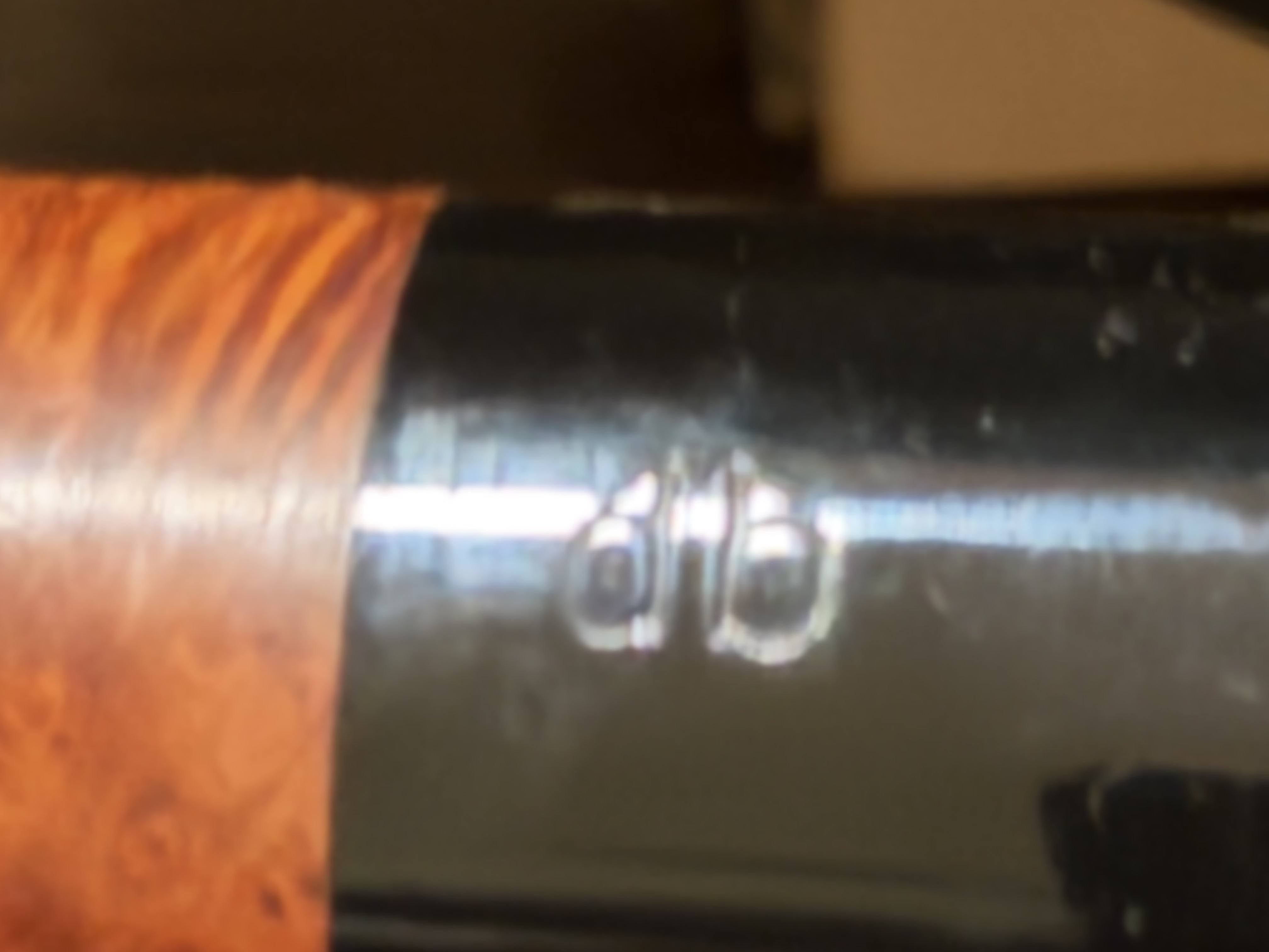 Oleans 75 db Berlin Orleans Smooth Long Straight Brandy Estate Pipe with Acrylic 9mm Filter Stem 12