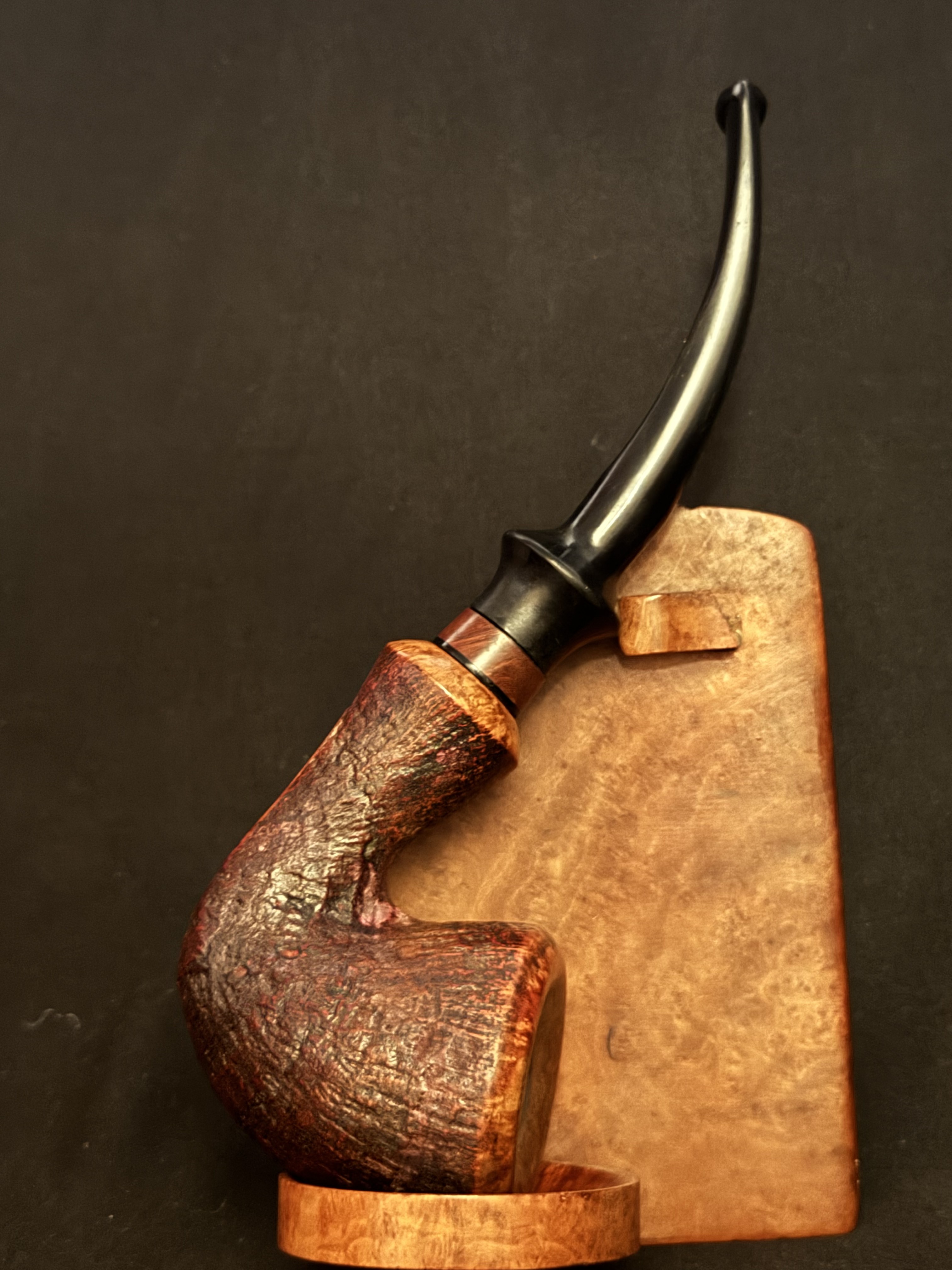 Design Berlin Sandhosted Sandblasted Full Bent Calabash Horn Large Dublin Bowl Estate Pipe