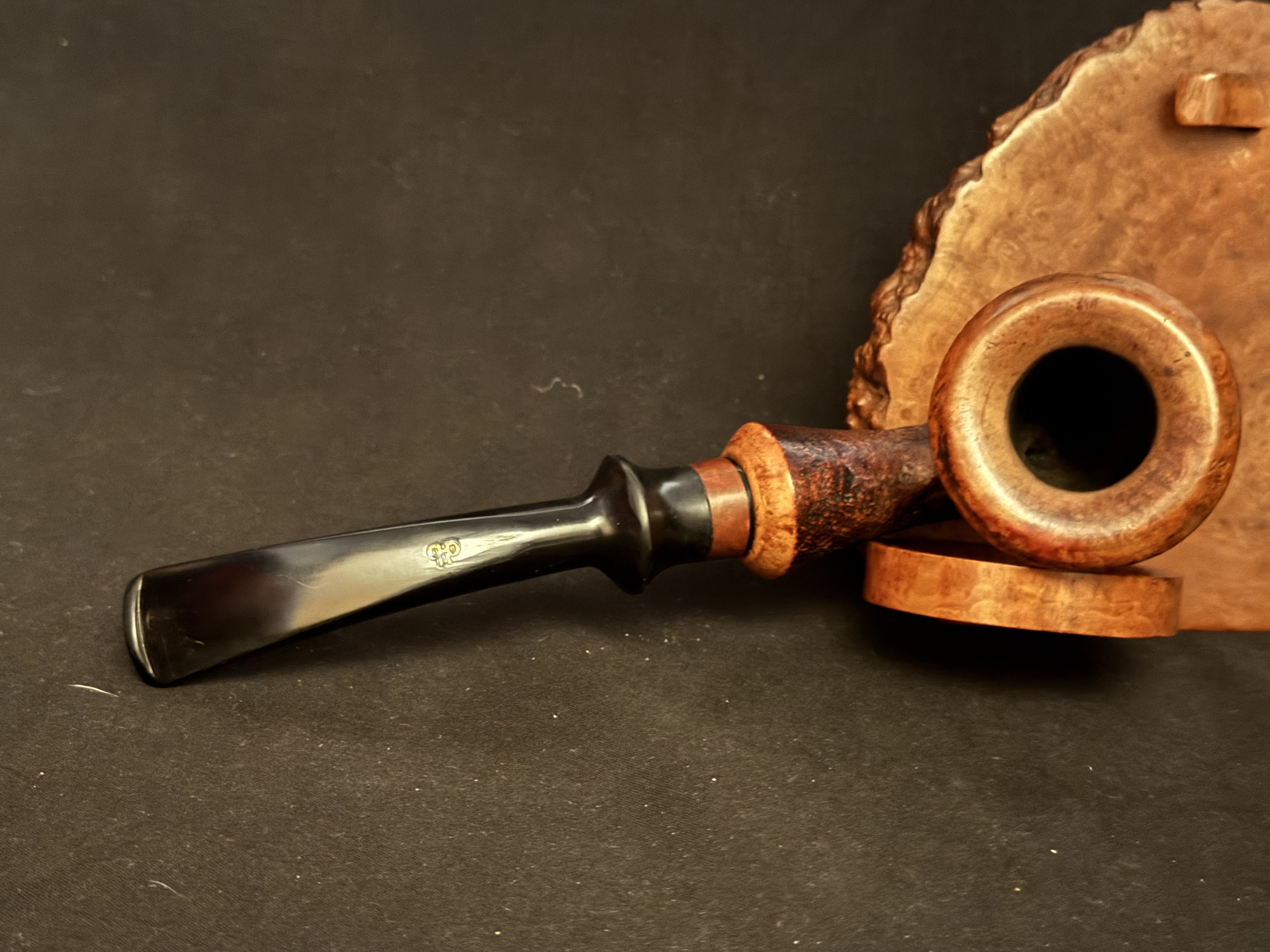 Design Berlin Sandhosted Sandblasted Full Bent Calabash Horn Large Dublin Bowl Estate Pipe 5