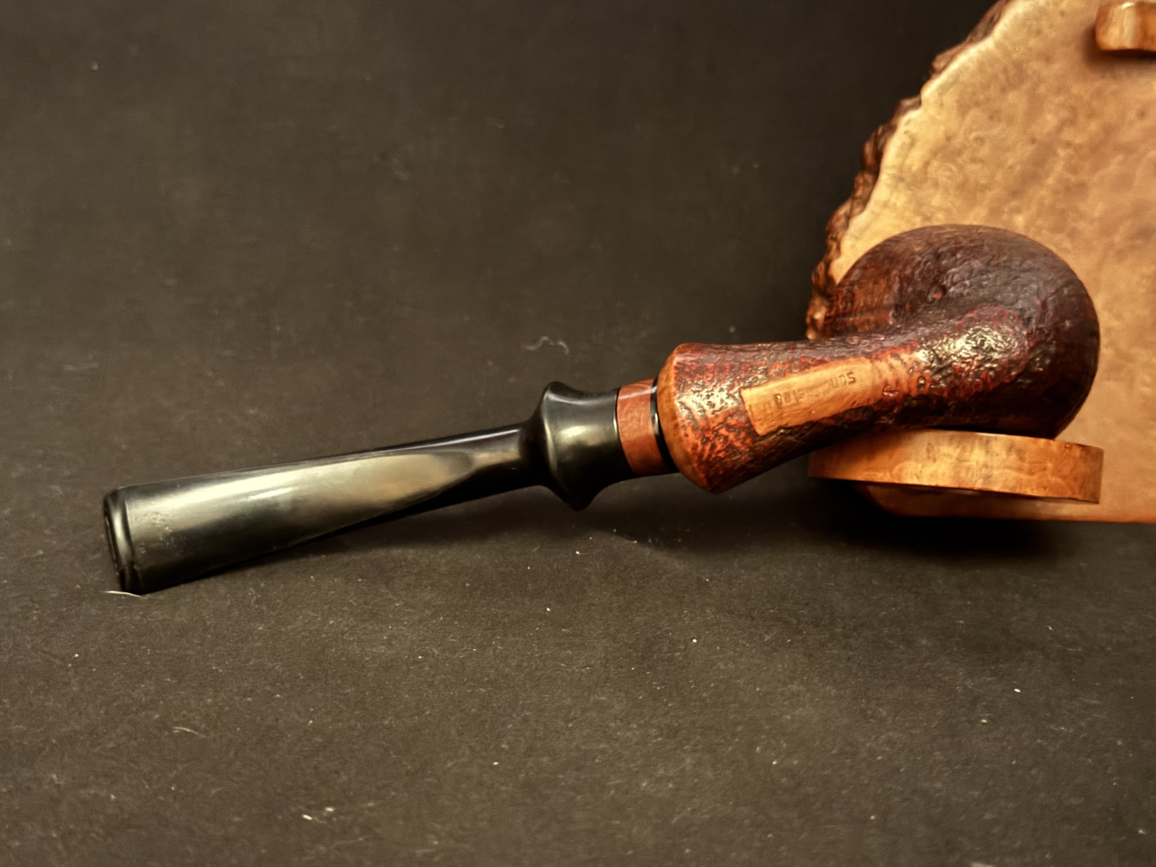 Design Berlin Sandhosted Sandblasted Full Bent Calabash Horn Large Dublin Bowl Estate Pipe 6