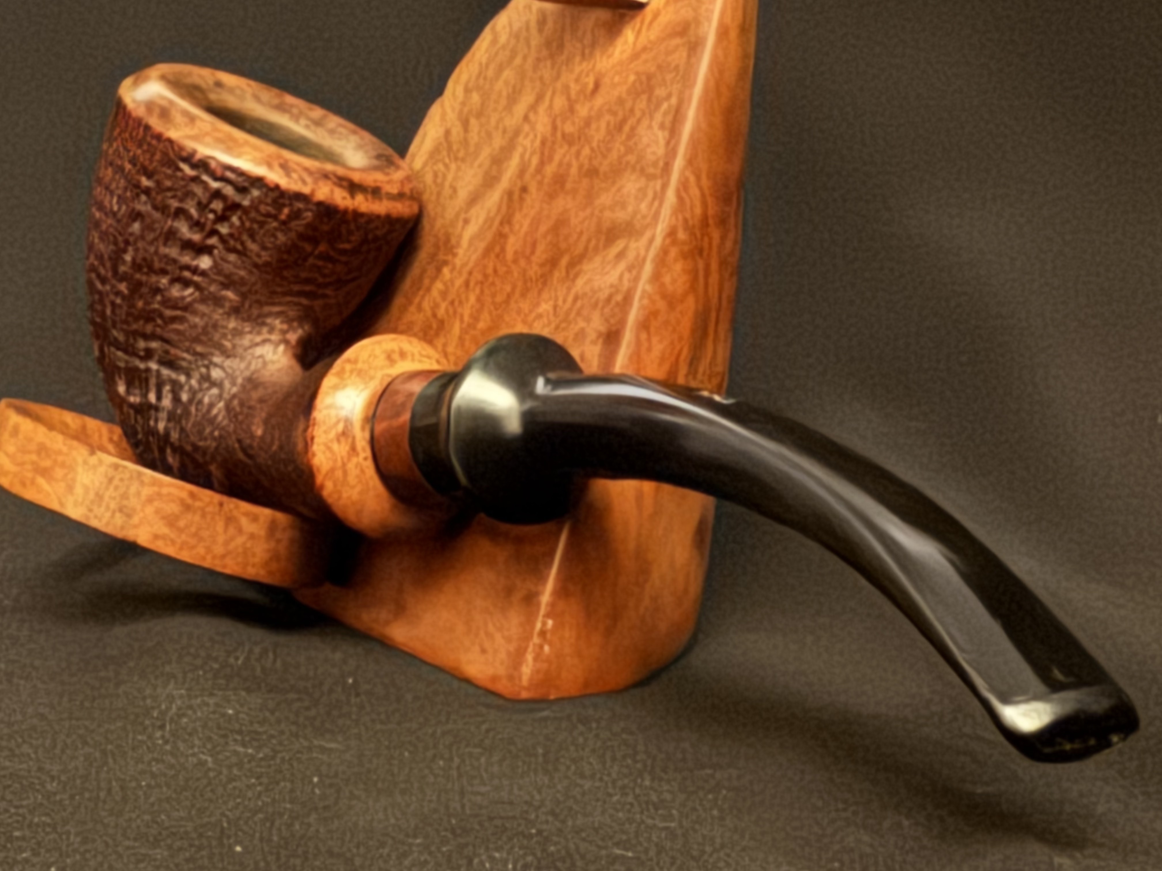 Design Berlin Sandhosted Sandblasted Full Bent Calabash Horn Large Dublin Bowl Estate Pipe 7