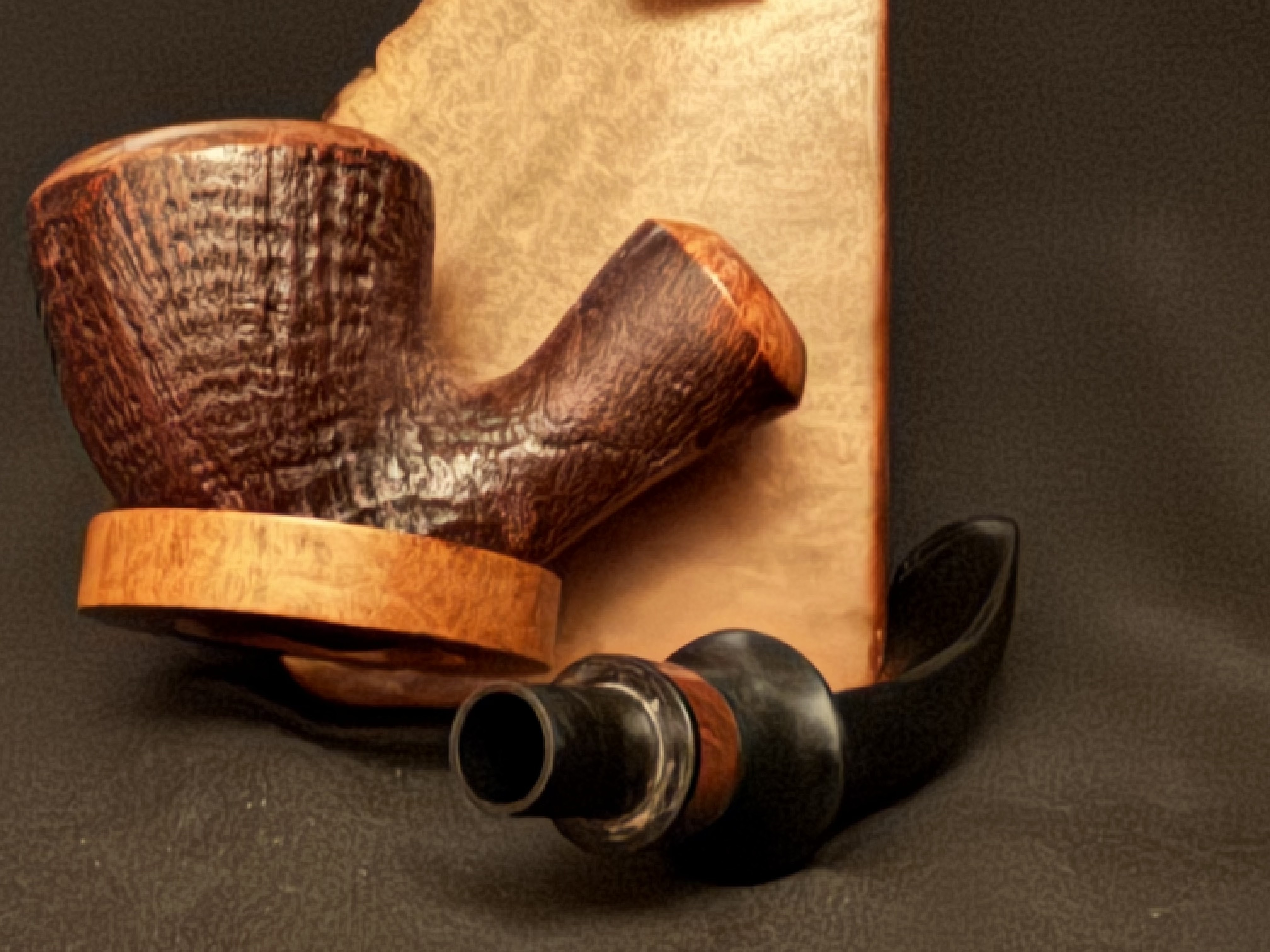 Design Berlin Sandhosted Sandblasted Full Bent Calabash Horn Large Dublin Bowl Estate Pipe 8