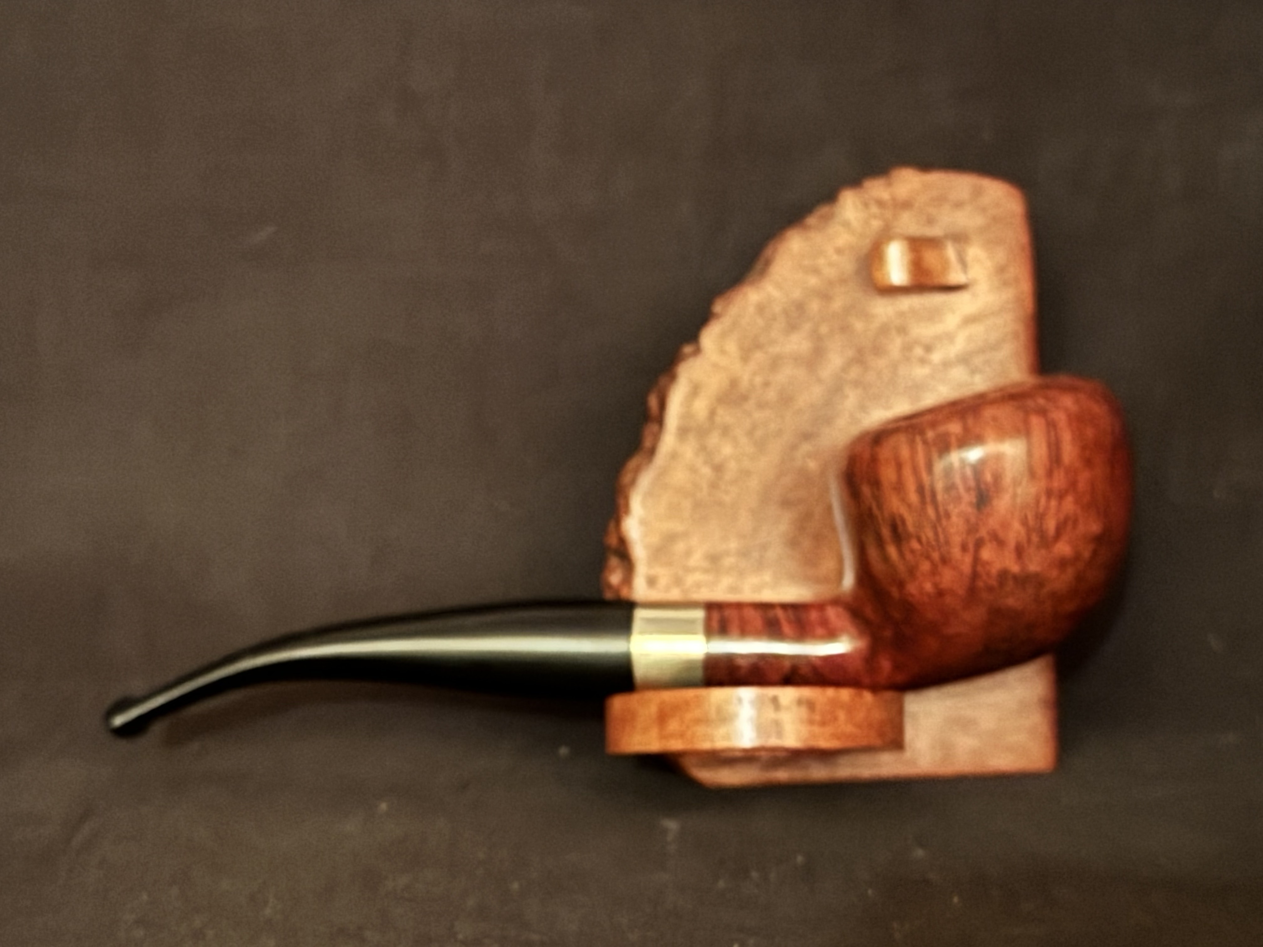Dimension Stamped Estate Pipe - Vulcanite Tapered Stem, Metal Band, 9mm Filter, Fishtail Bit 4
