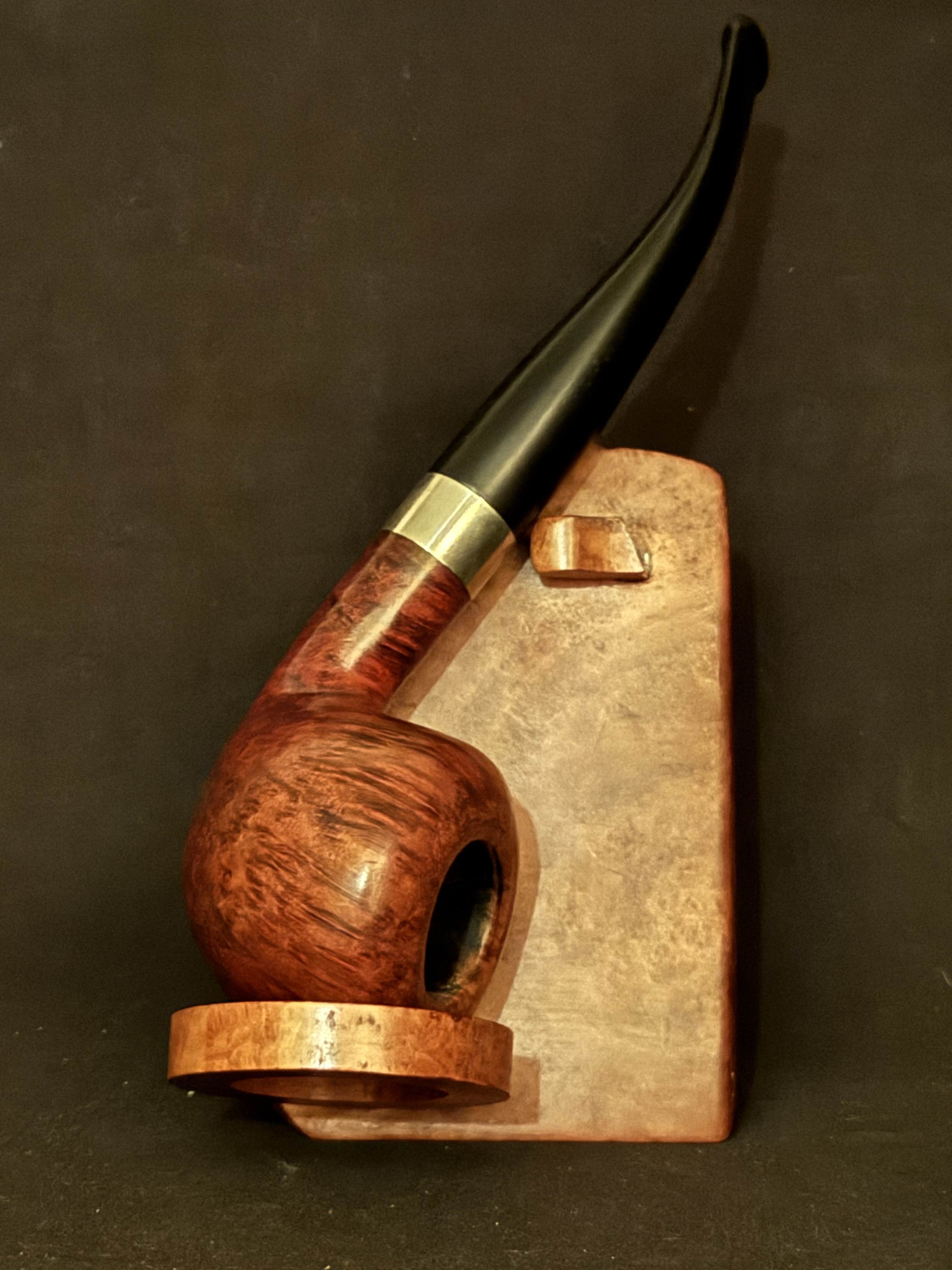 Dimension Stamped Estate Pipe - Vulcanite Tapered Stem, Metal Band, 9mm Filter, Fishtail Bit 5