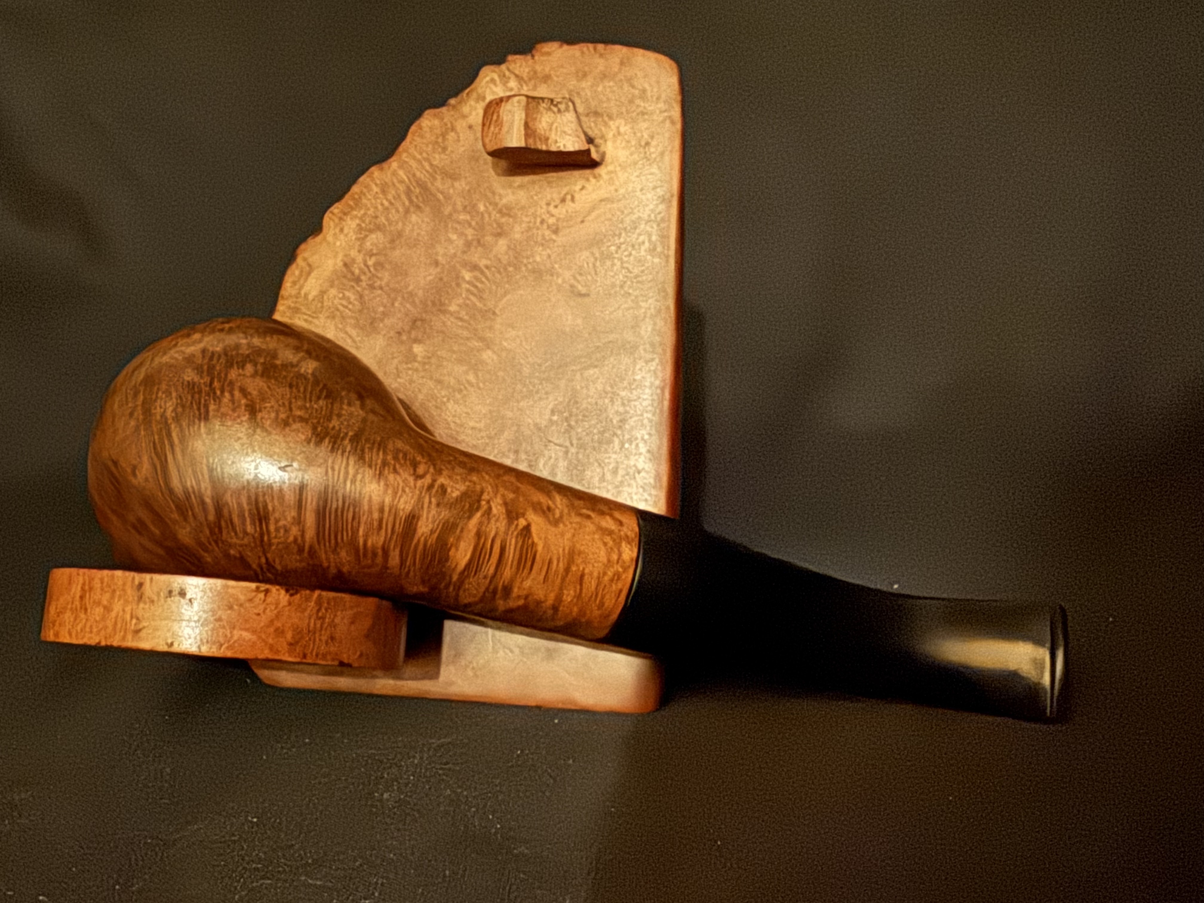 Don Regular Smooth Bent Spherical Pipe, Made in Denmark, 9mm Filter, Chubby Vulcanite Fishtail Stem 6