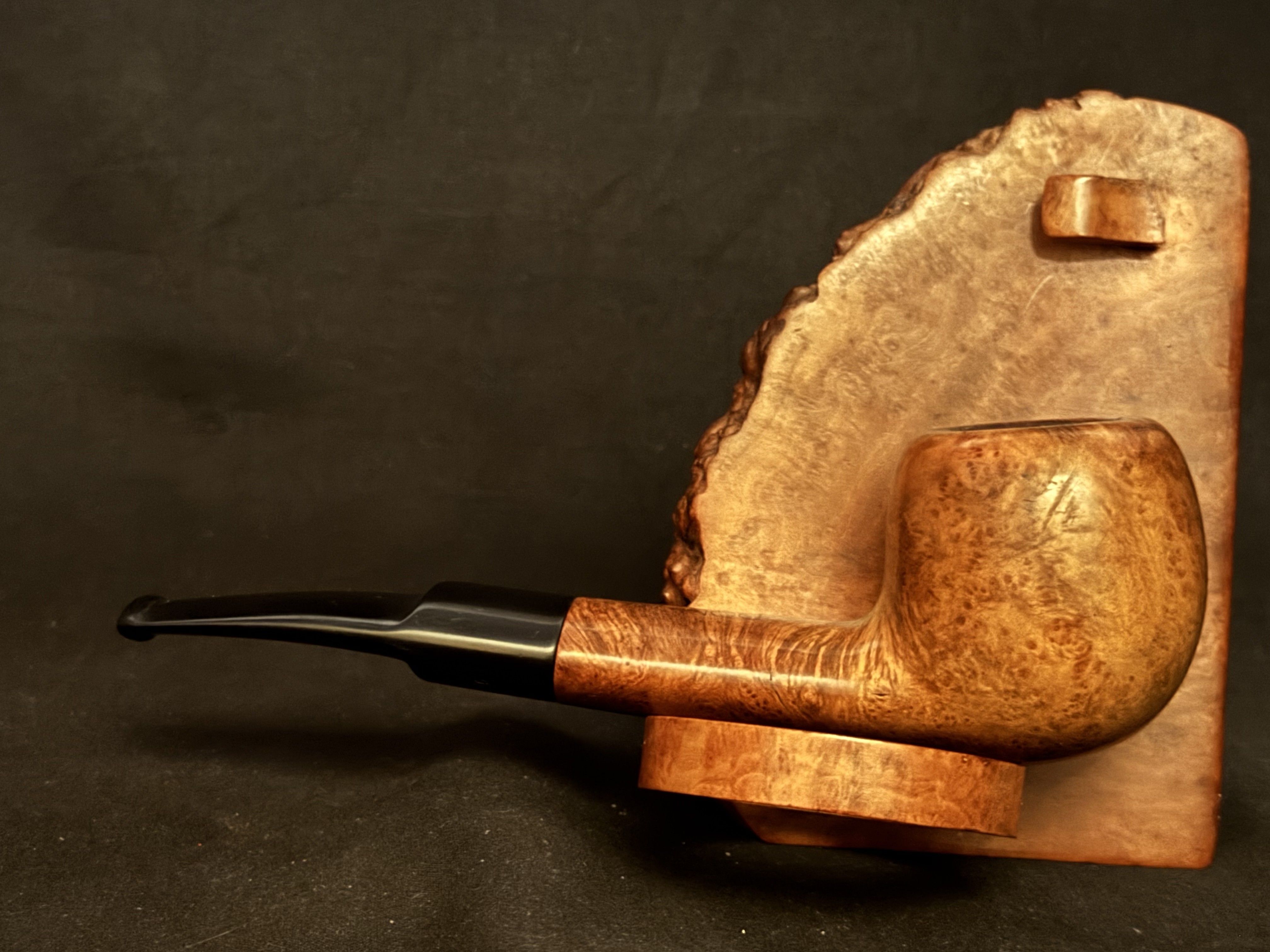 DON Smooth Apple Pot Straight Briar Estate Pipe, Denmark, Vulcanite Stem 3