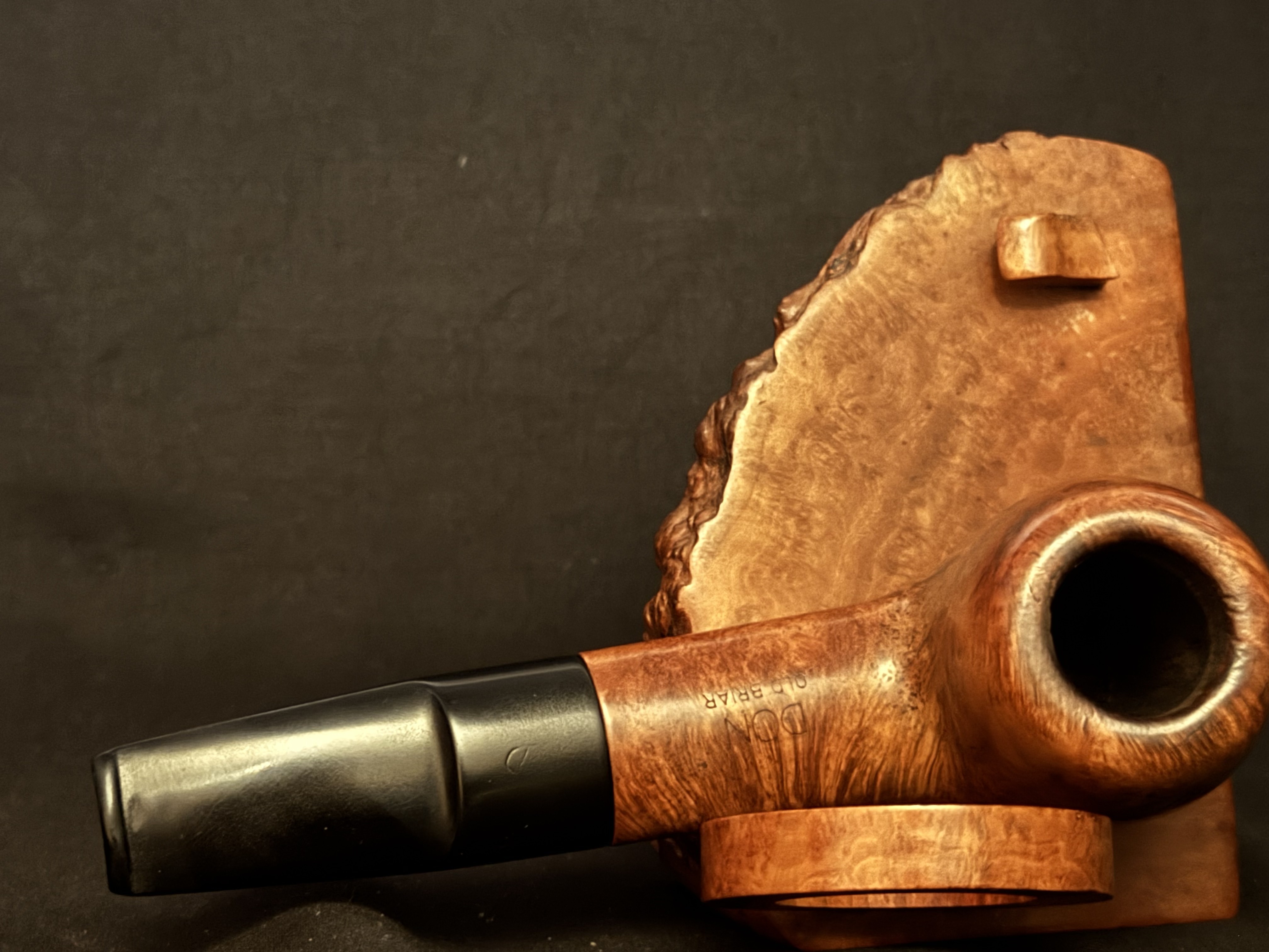 DON Smooth Apple Pot Straight Briar Estate Pipe, Denmark, Vulcanite Stem 4