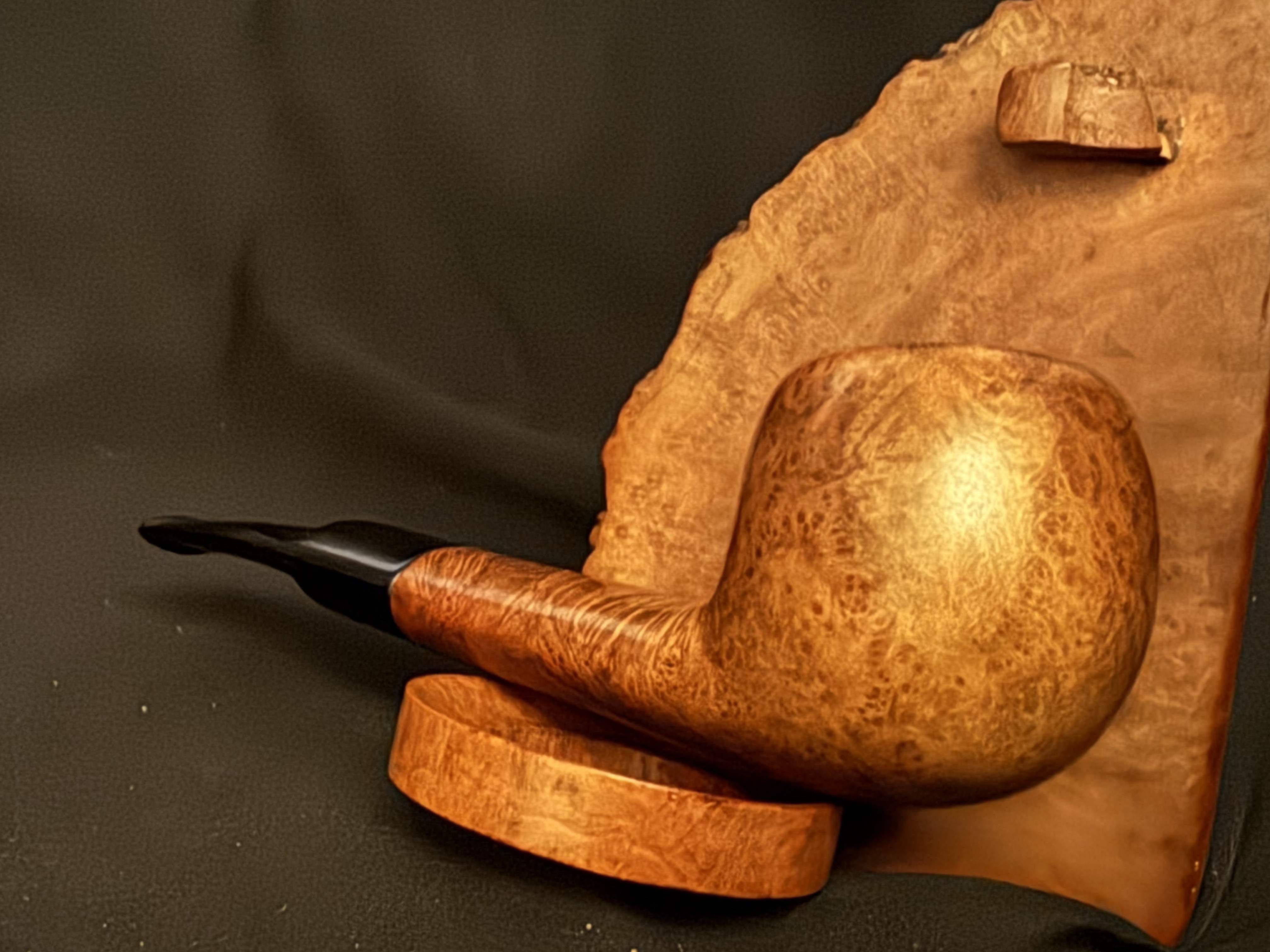 DON Smooth Apple Pot Straight Briar Estate Pipe, Denmark, Vulcanite Stem 6