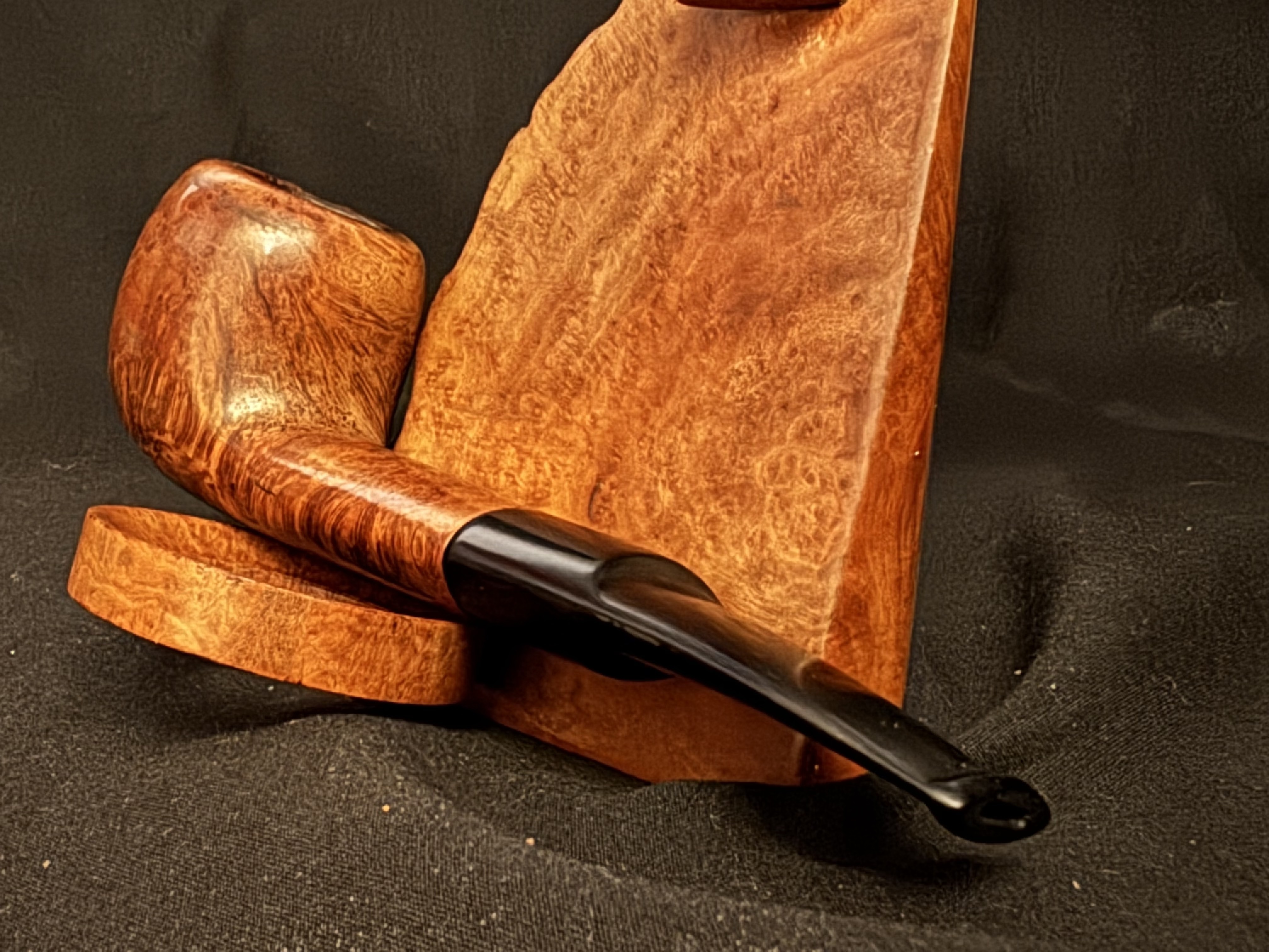DON Smooth Apple Pot Straight Briar Estate Pipe, Denmark, Vulcanite Stem 7