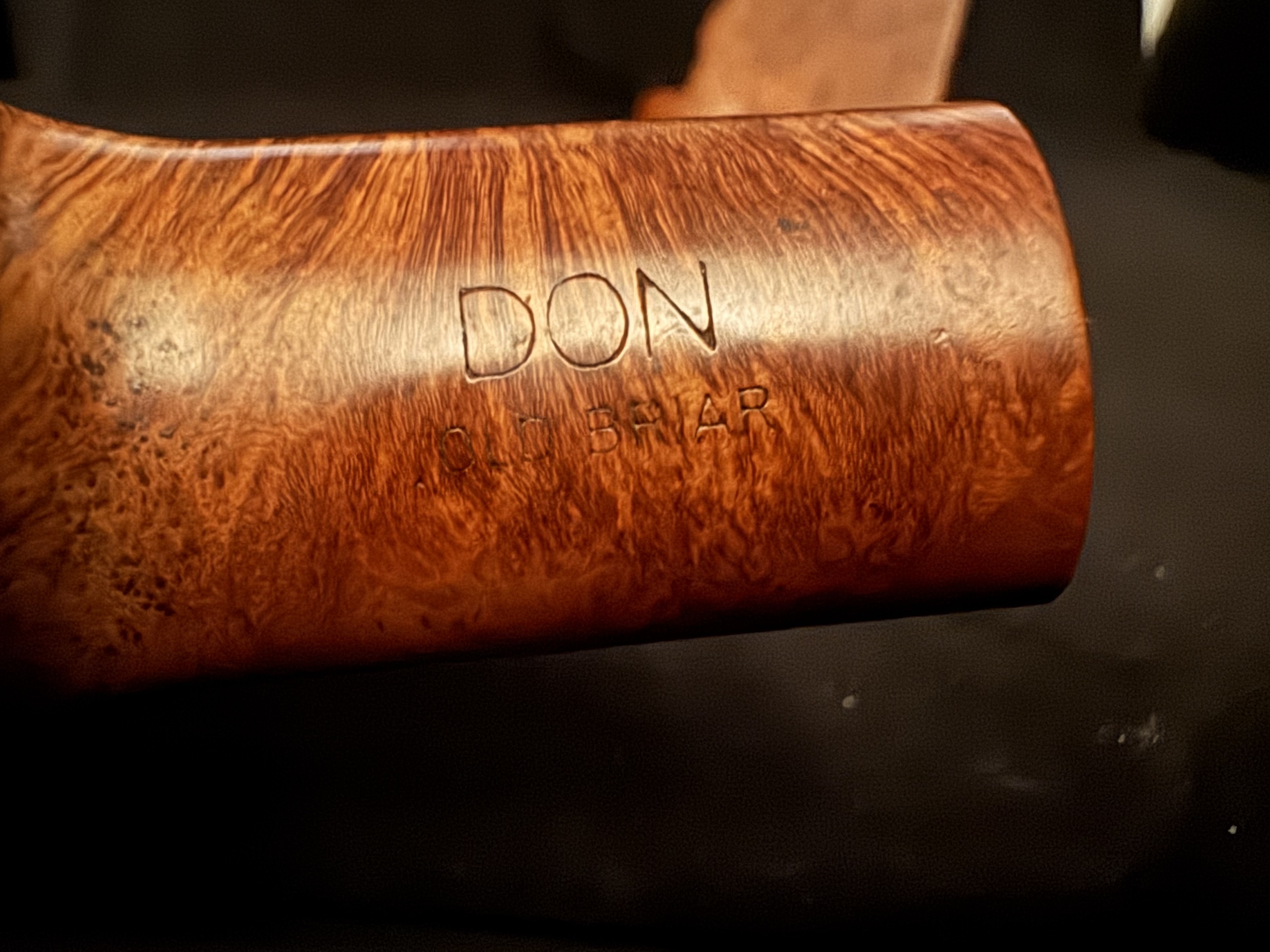 DON Smooth Apple Pot Straight Briar Estate Pipe, Denmark, Vulcanite Stem 9