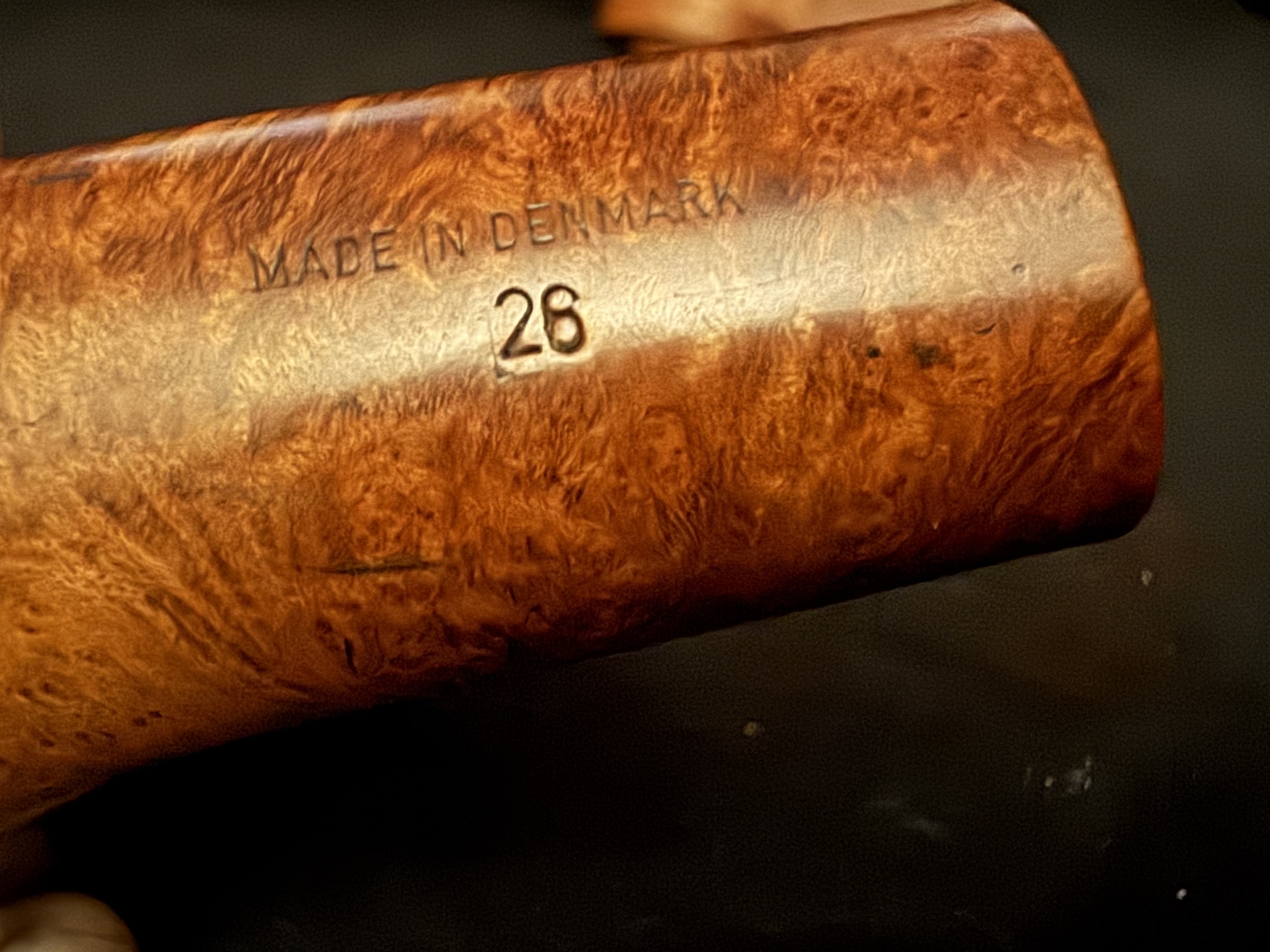 DON Smooth Apple Pot Straight Briar Estate Pipe, Denmark, Vulcanite Stem 11