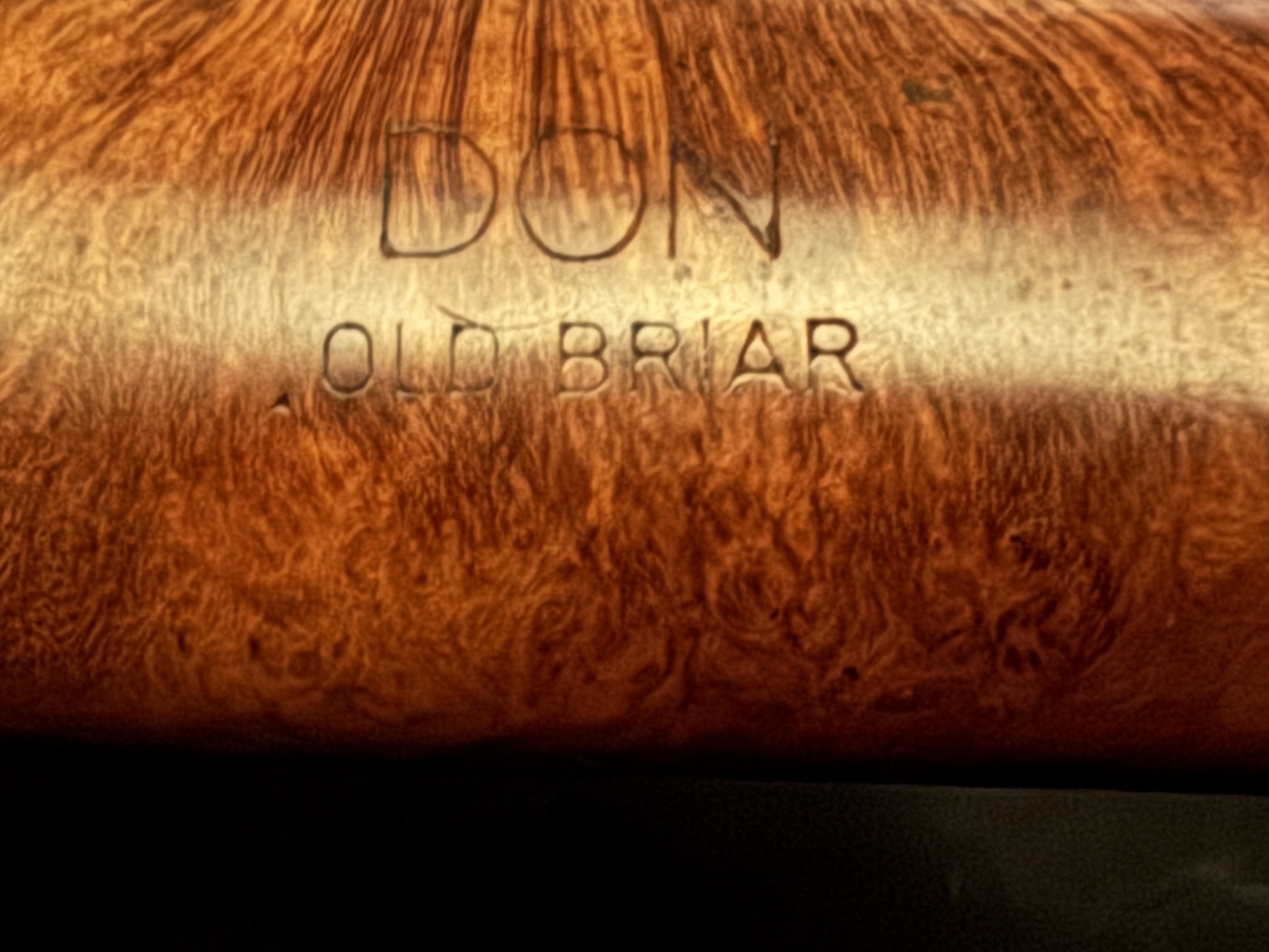 DON Smooth Apple Pot Straight Briar Estate Pipe, Denmark, Vulcanite Stem 10