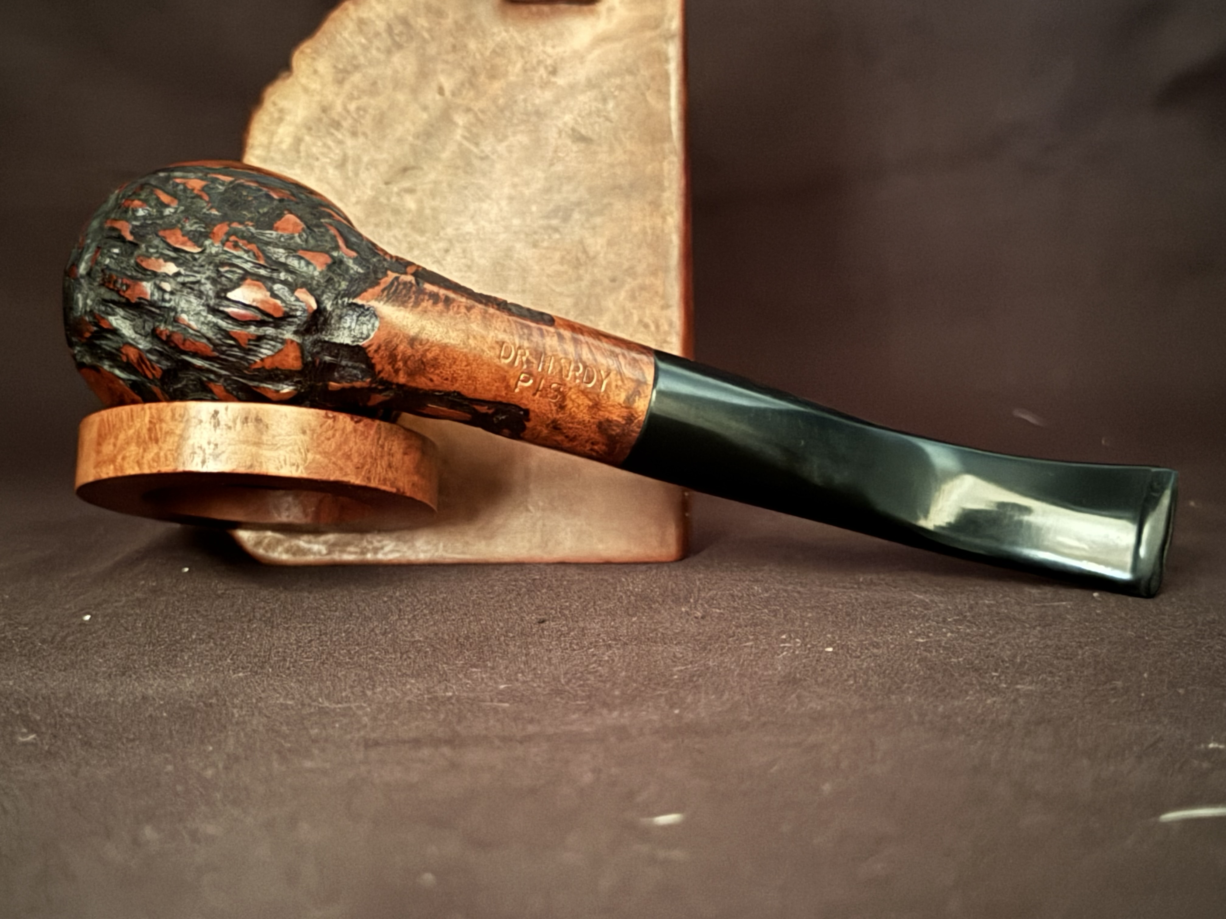 Dr Hardy Pisa Rustic Bent Billiard Estate Pipe 6