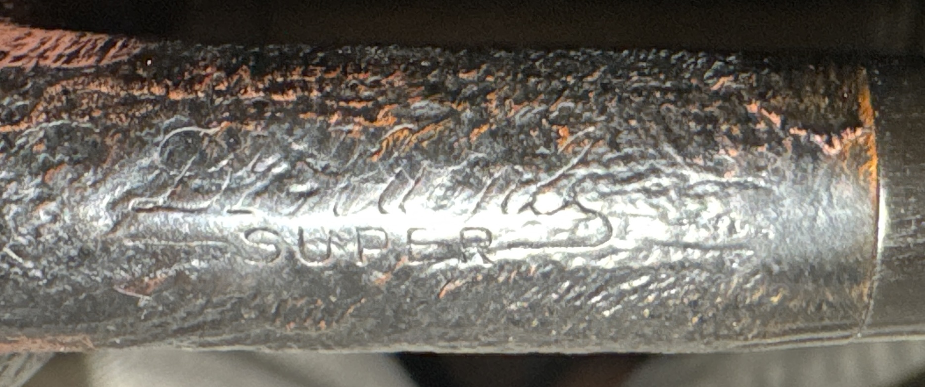 Dr Plumb Super 1S Dark Straight Sandblast Billiard Estate Pipe 12