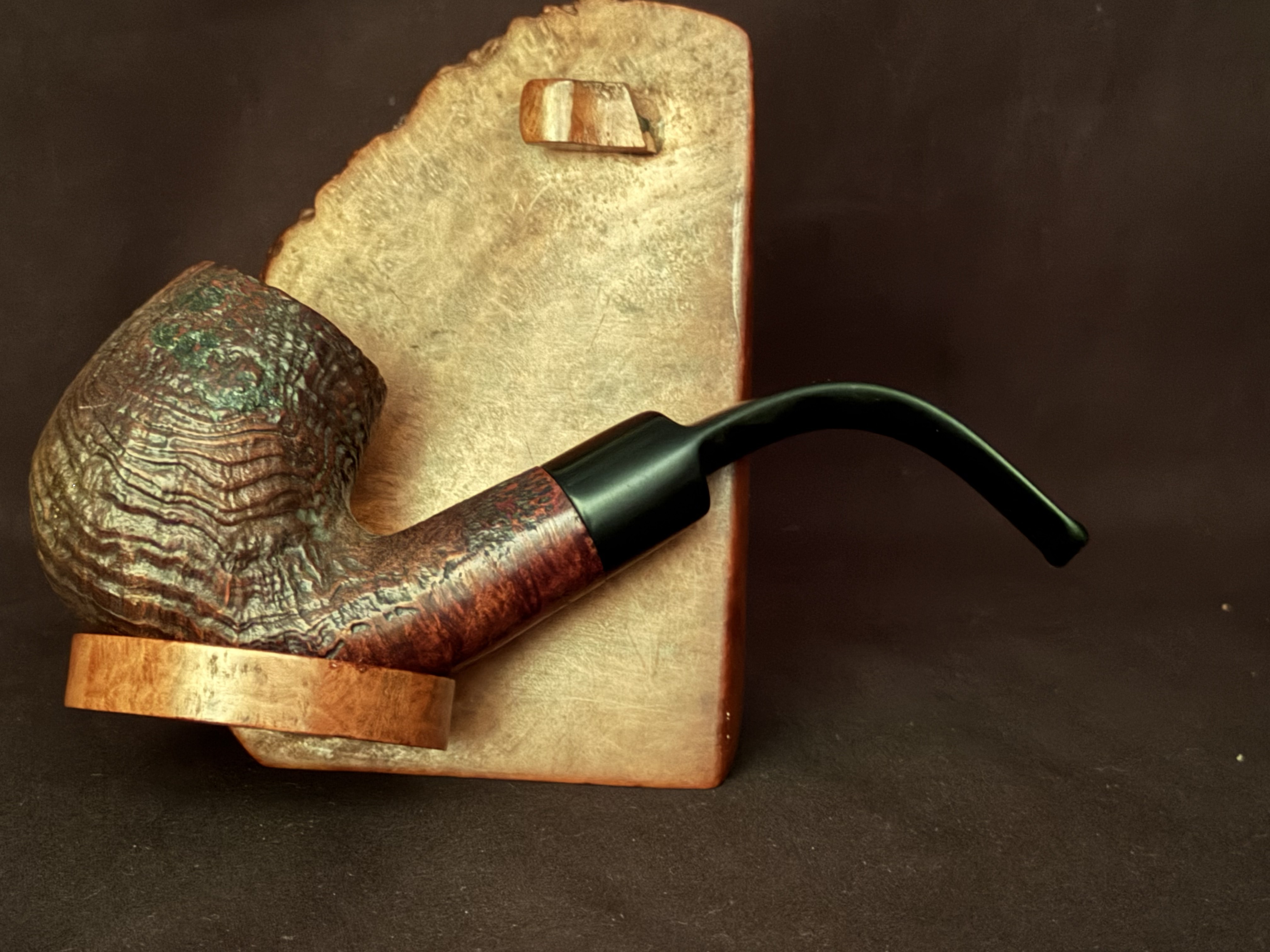 Dr. Plumb London Full Bent Sandblast Billiard Estate Pipe 3