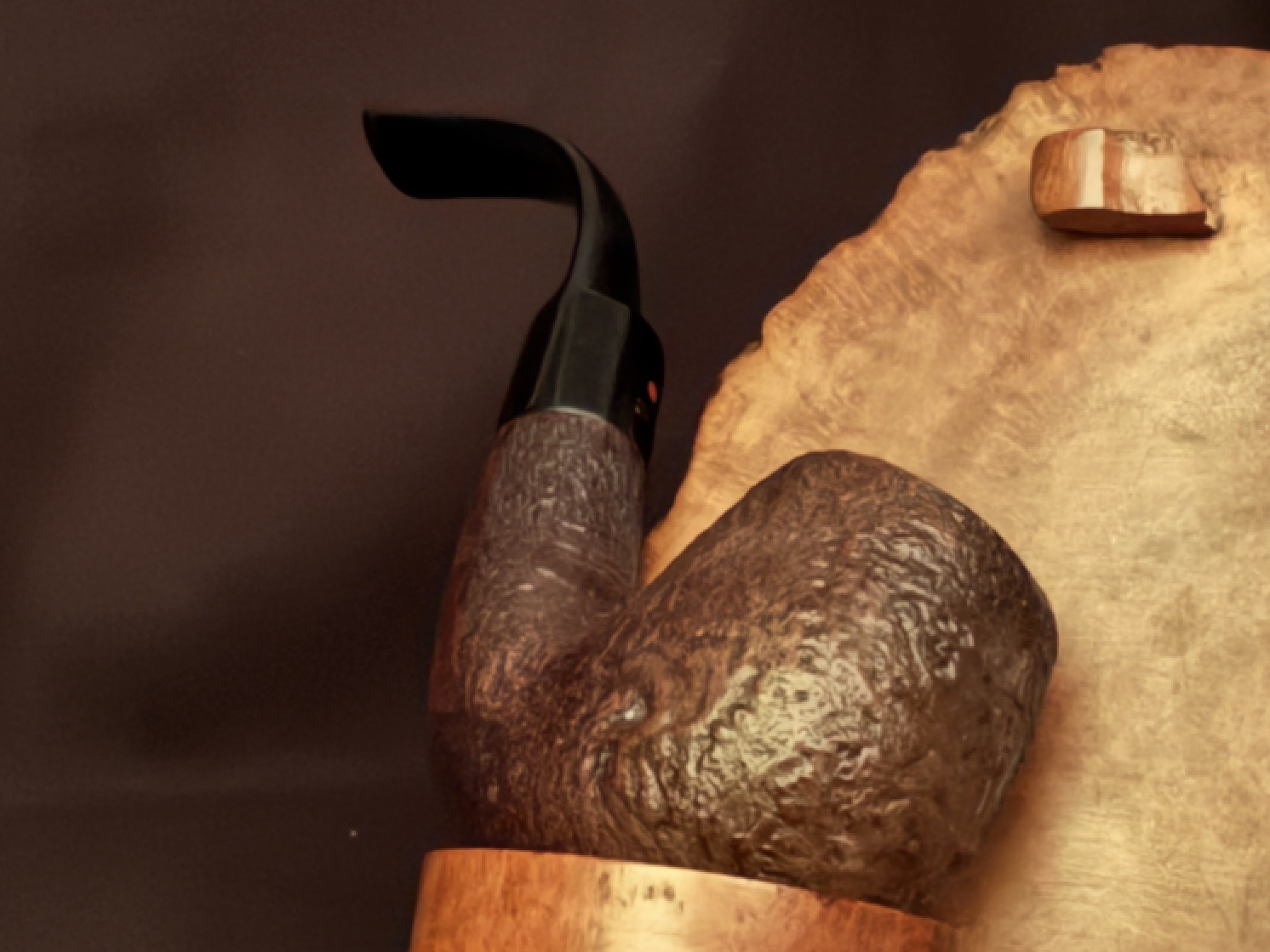 Dr. Plumb London Full Bent Sandblast Billiard Estate Pipe 2