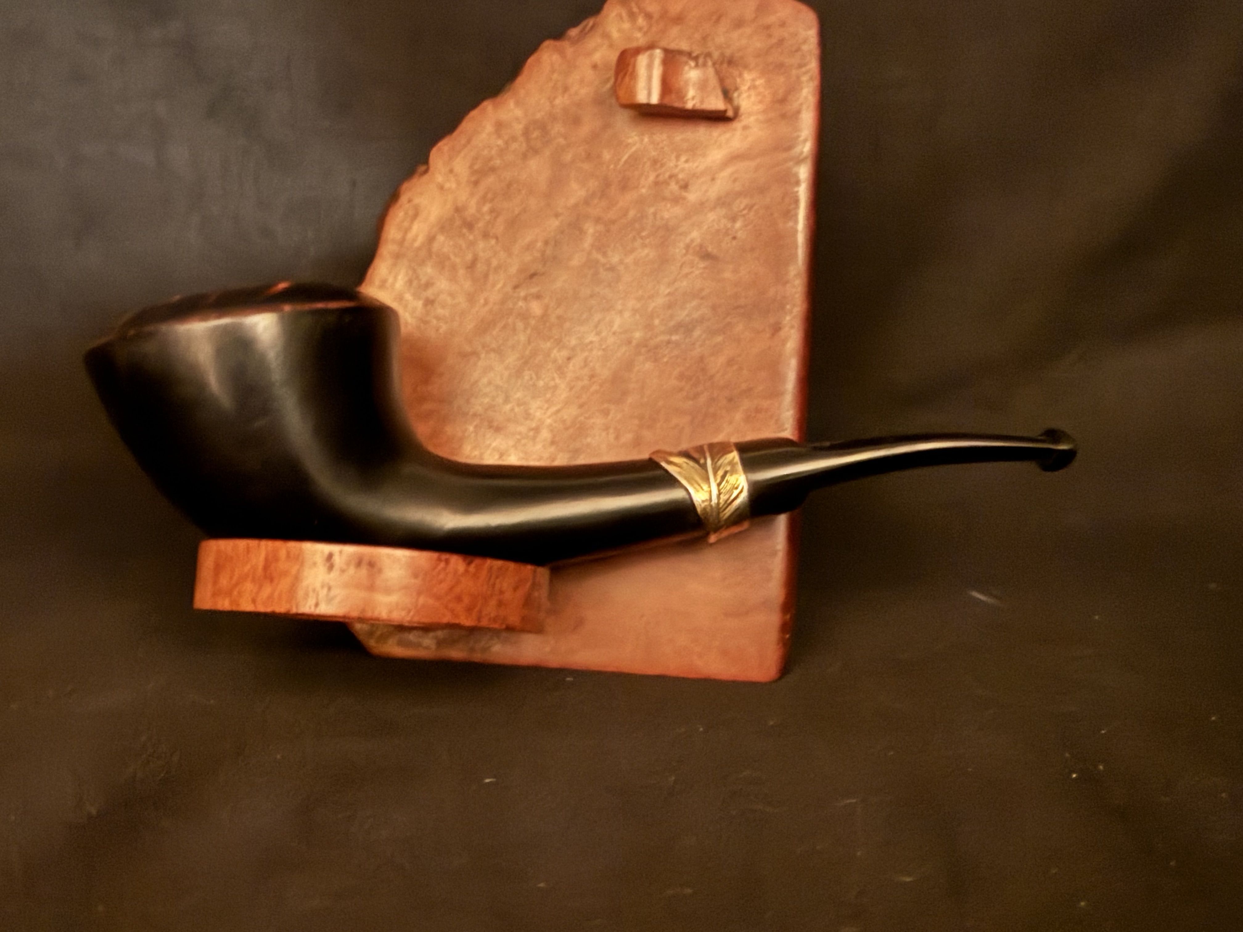 Stanwell Flora Danica Smooth Straight Acorn Vulcanite Stem Ebony Ebonite Era 1948-1998 Estate Pipe 3