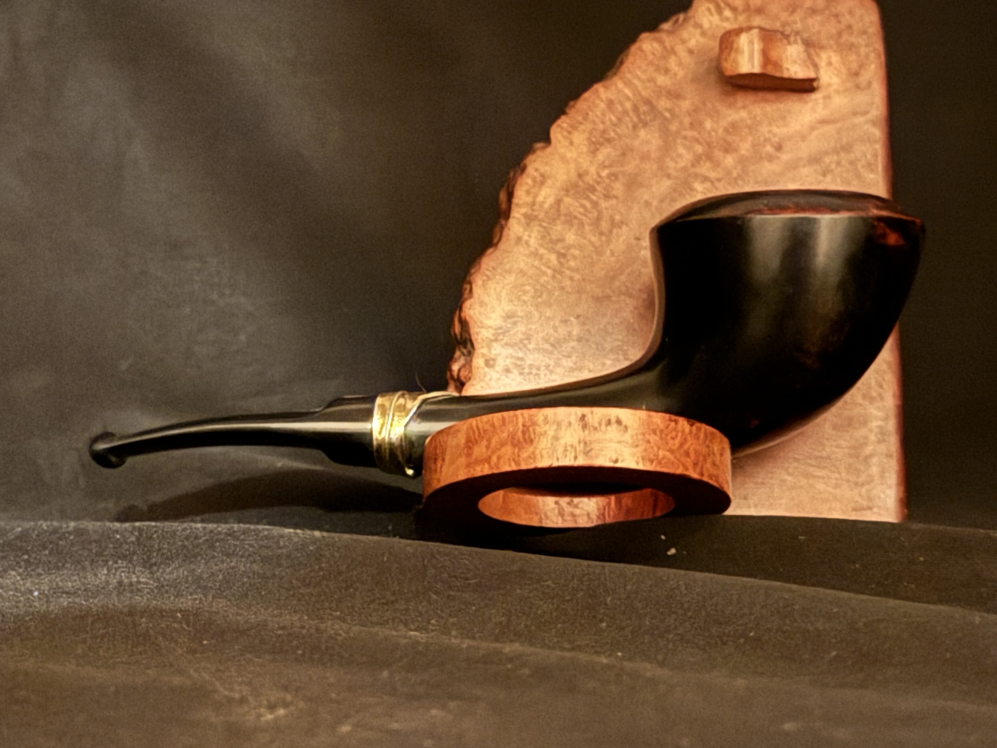 Stanwell Flora Danica Smooth Straight Acorn Vulcanite Stem Ebony Ebonite Era 1948-1998 Estate Pipe 4