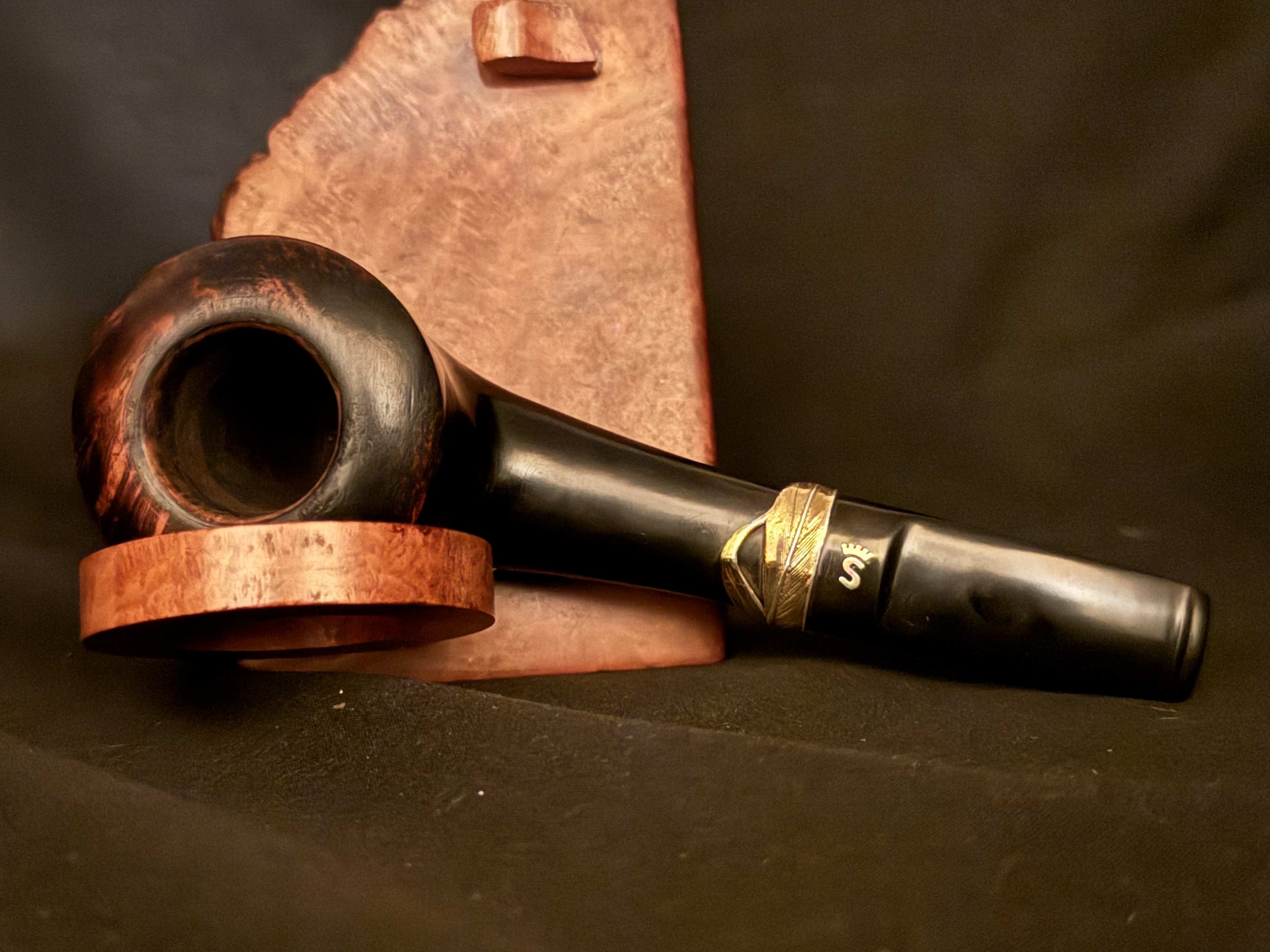 Stanwell Flora Danica Smooth Straight Acorn Vulcanite Stem Ebony Ebonite Era 1948-1998 Estate Pipe 5