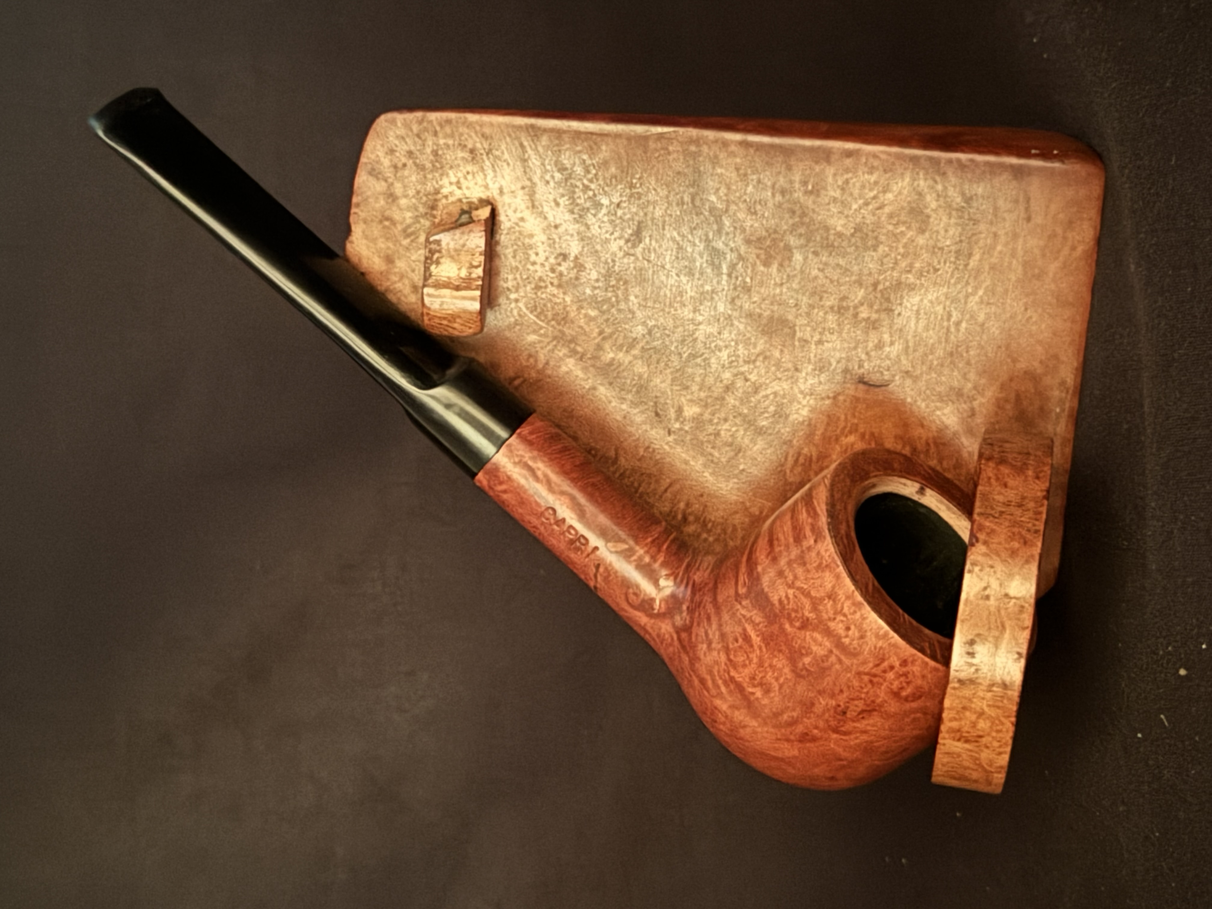 Egra Bruyere Capri 515/8, Vulcanite Saddle Stem, Estate Pipe 2