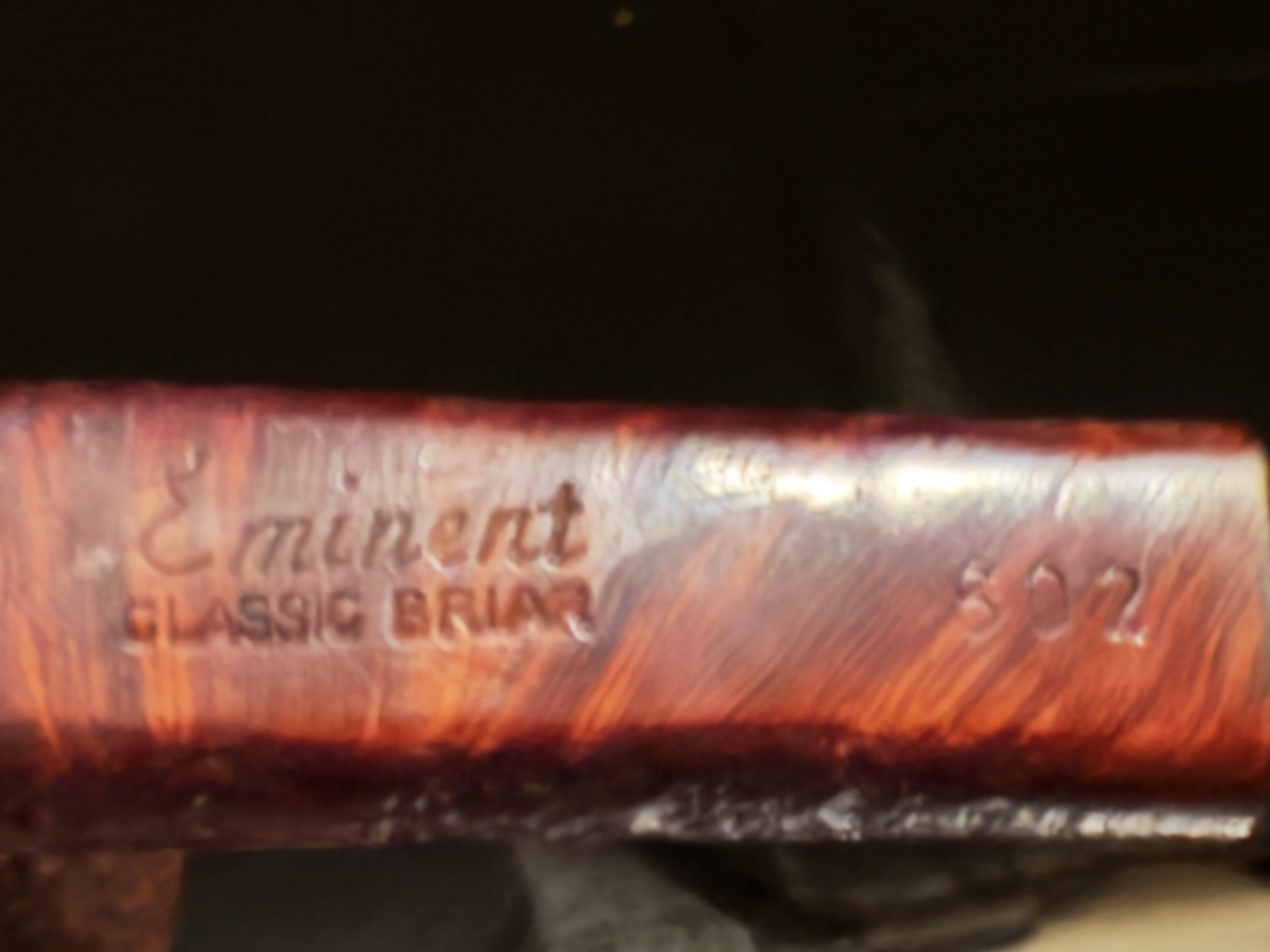 Emenit Classic Briar 802 Sandblast Bent Dublin Estate Pipe, Vulcanite Saddle Stem, Fishtail Bit, No Filter 9