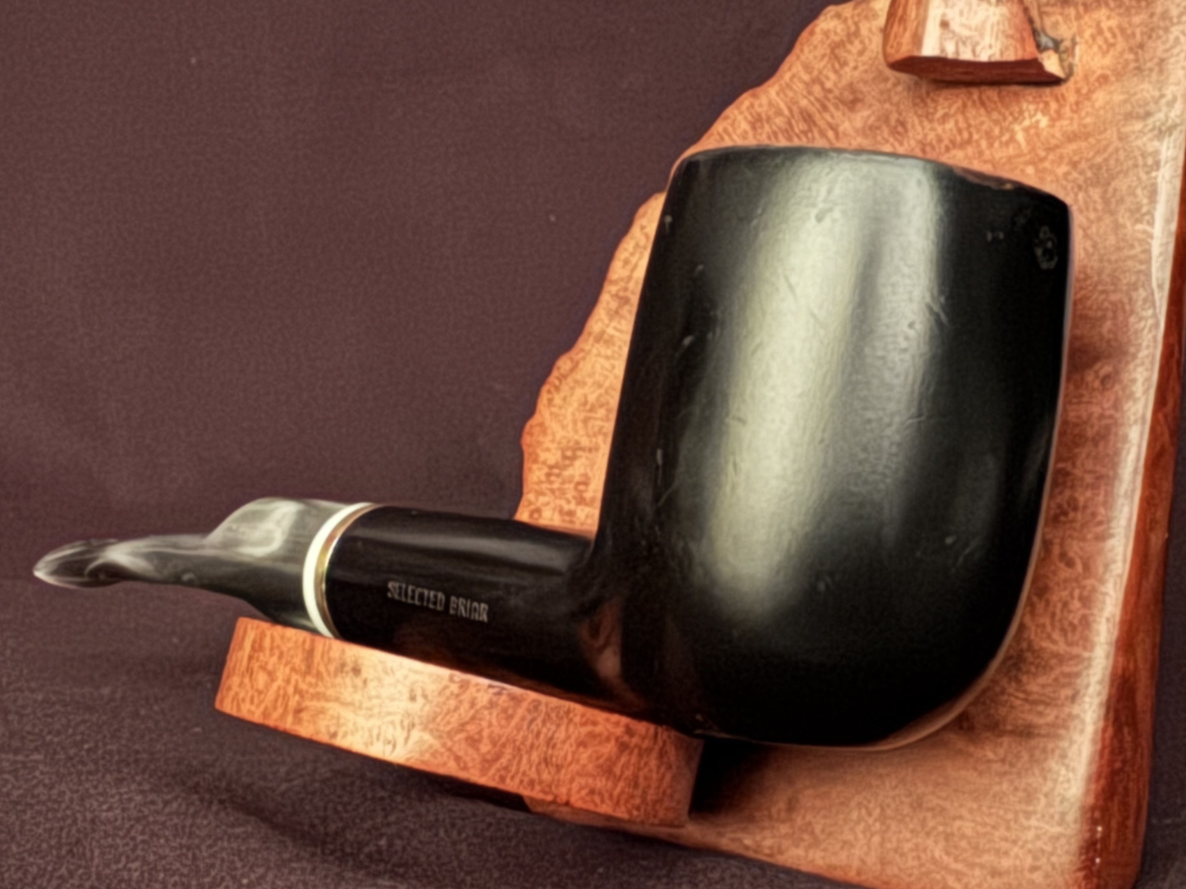 Ermanno Elite 60 S Smooth Dark Green Estate Briar Pipe, 9mm Filter 7