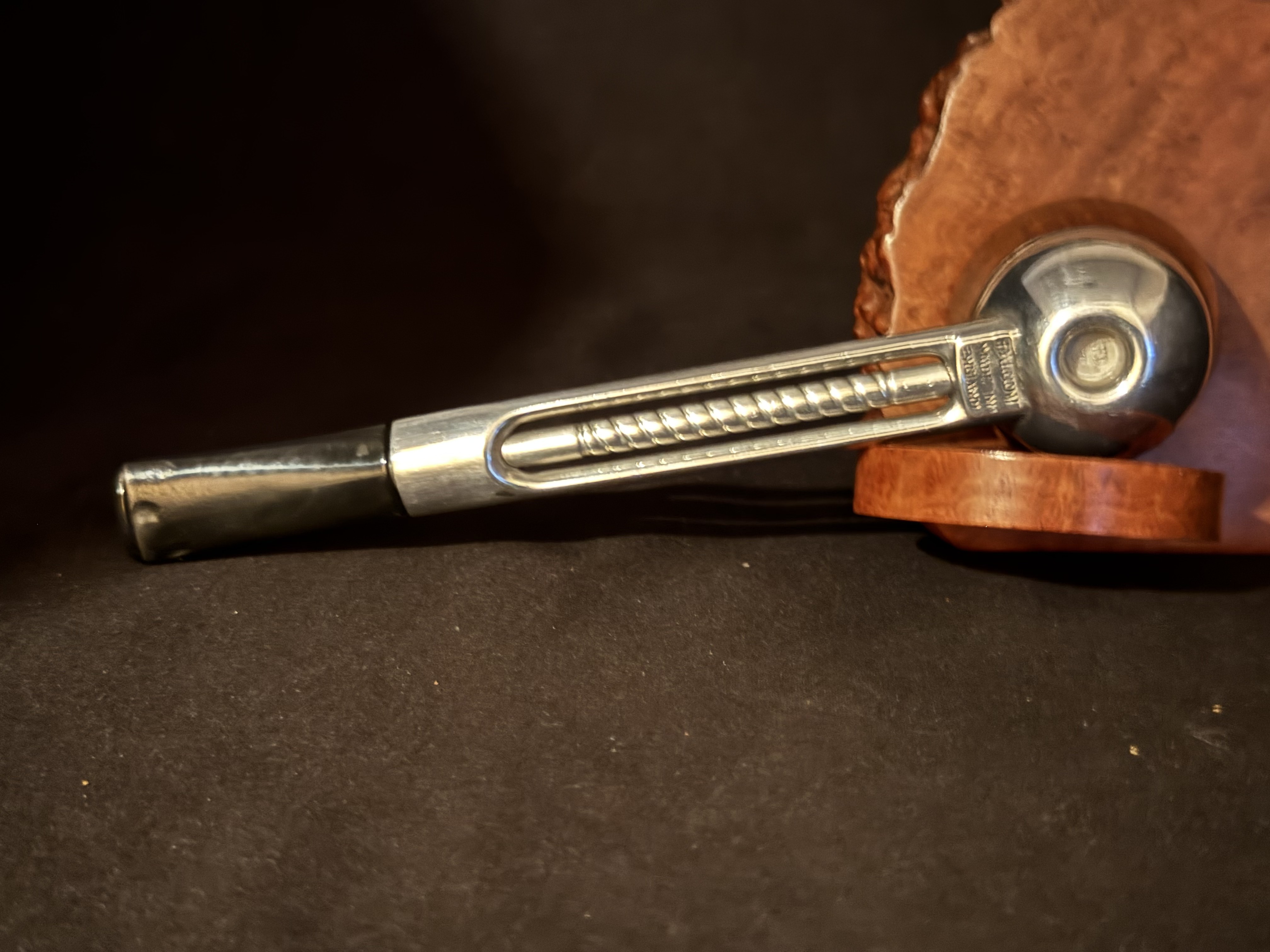 Falcon FD 3 Straight Smooth Dublin Metal Smoking Pipe Estate 6
