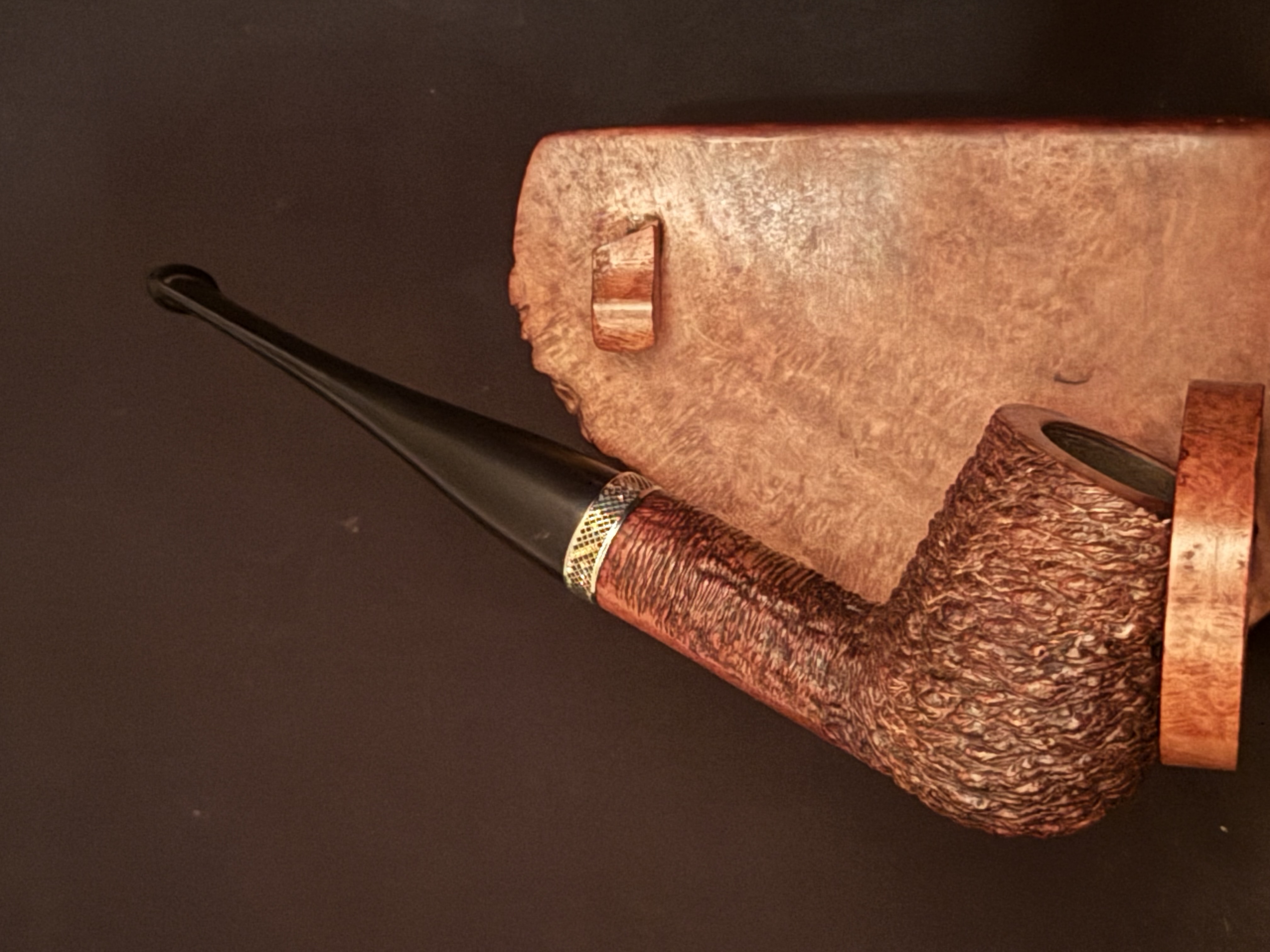 Fe - Ro Sandblasted Straight Billiard Estate Pipe 2