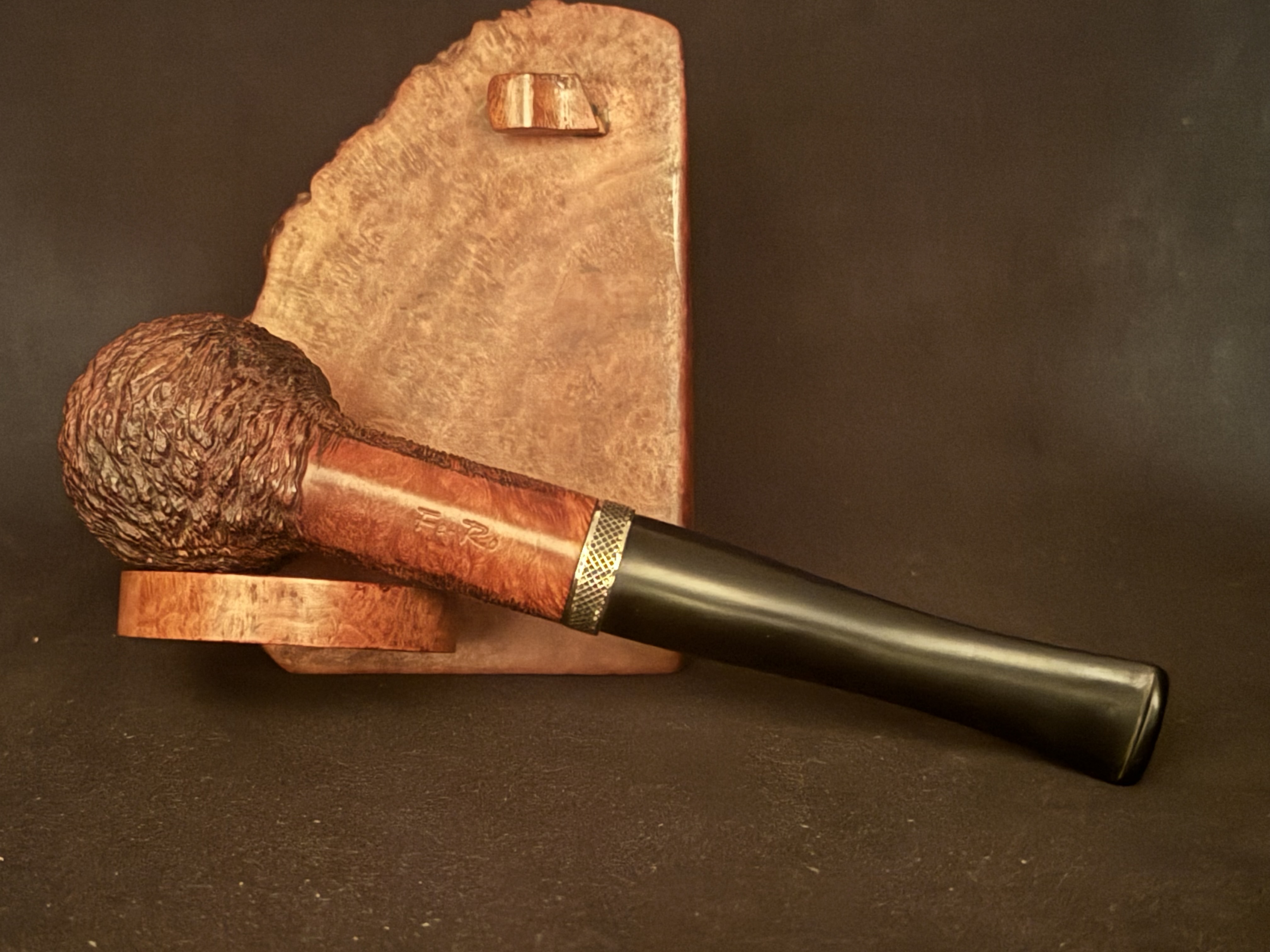 Fe - Ro Sandblasted Straight Billiard Estate Pipe 4