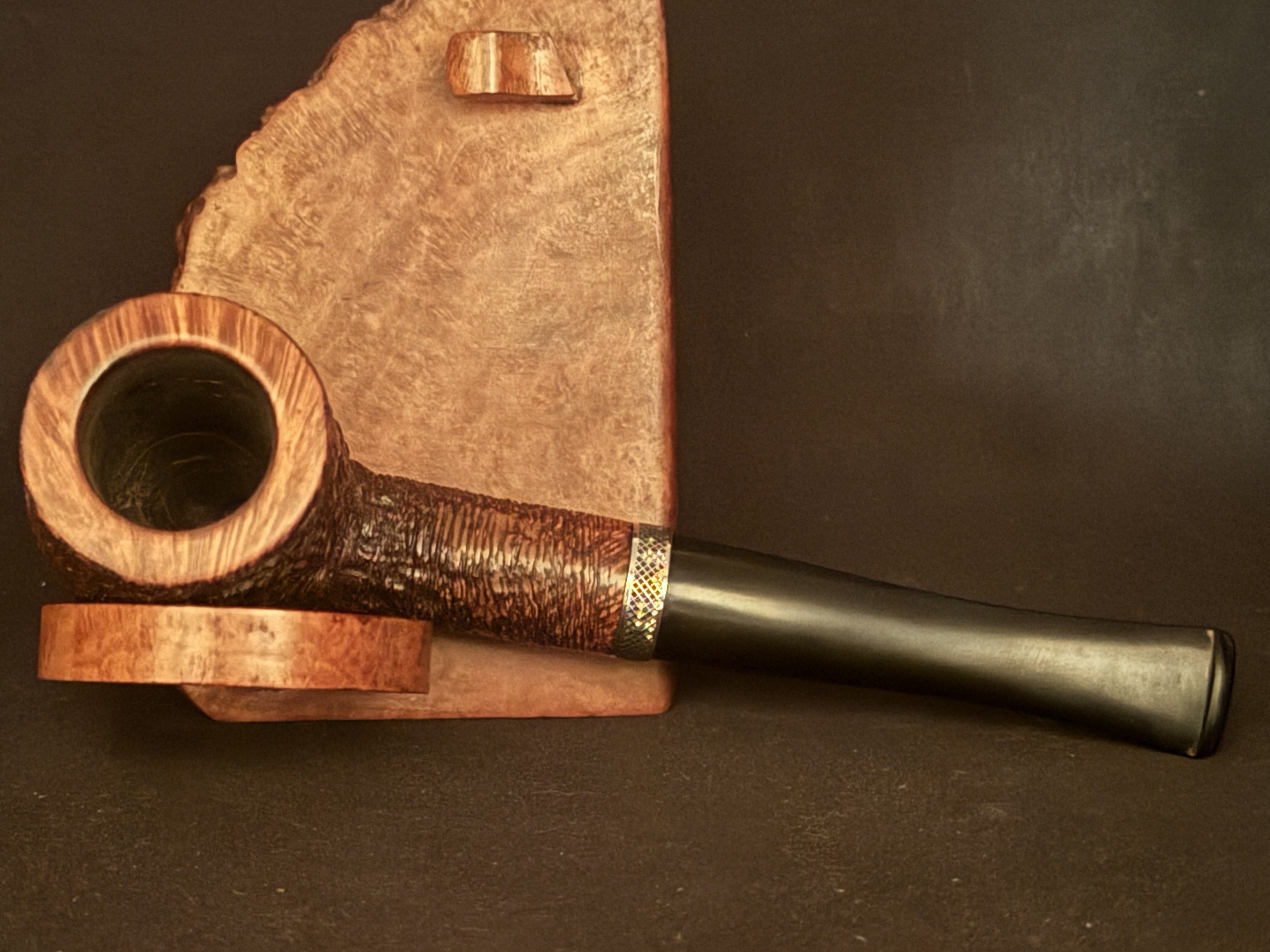 Fe - Ro Sandblasted Straight Billiard Estate Pipe 5