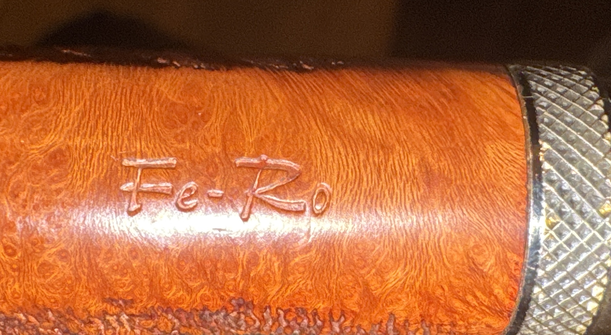 Fe - Ro Sandblasted Straight Billiard Estate Pipe 8