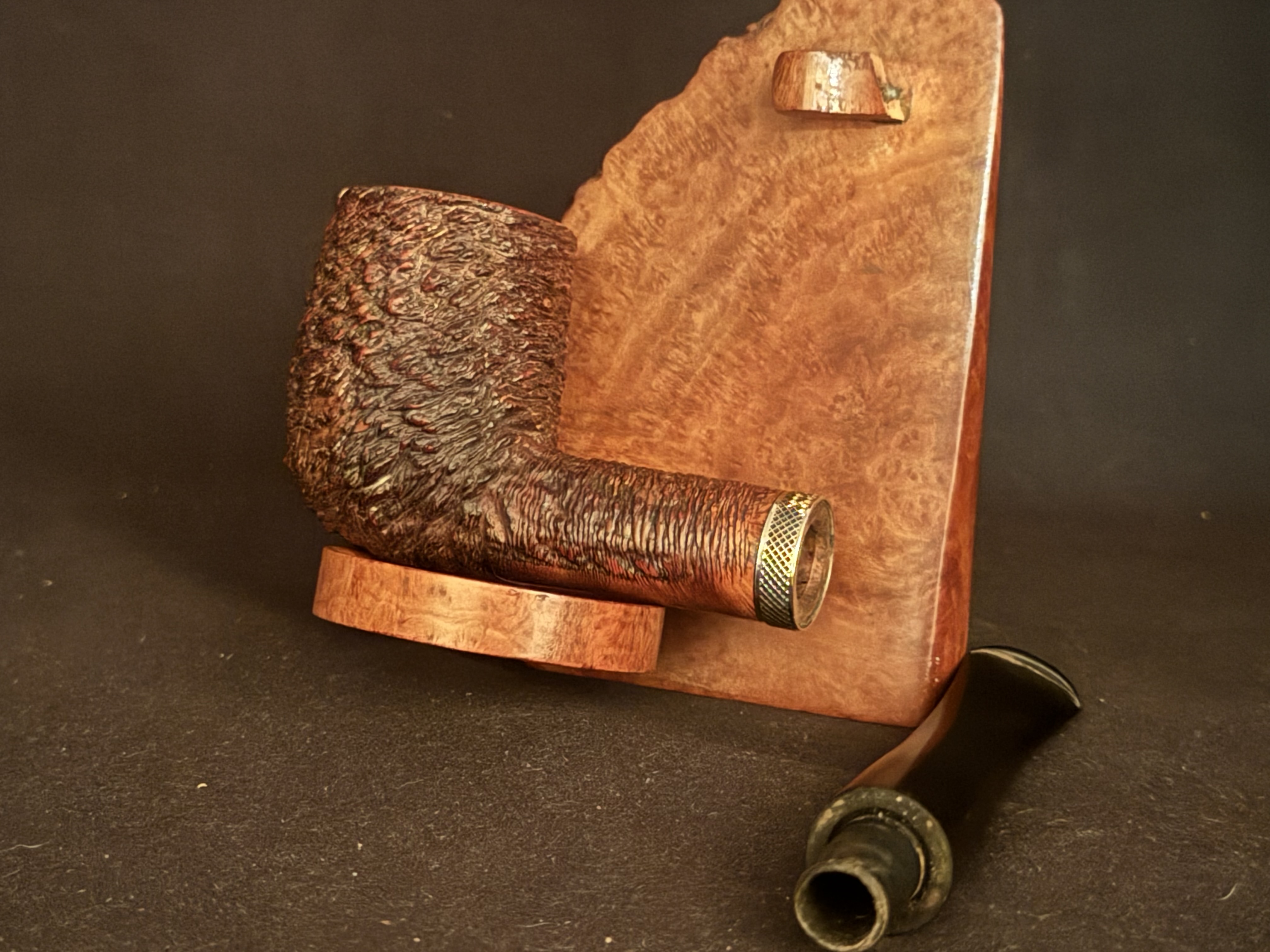 Fe - Ro Sandblasted Straight Billiard Estate Pipe 9