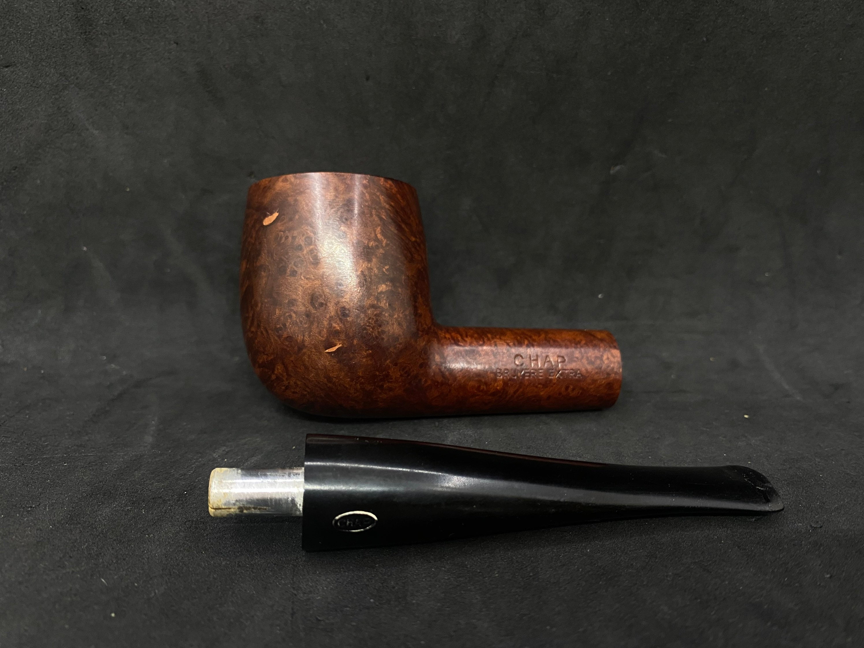 French Estate CHAP Bruyere 512 Meerschaum Insert Smooth Straight Billiard 6
