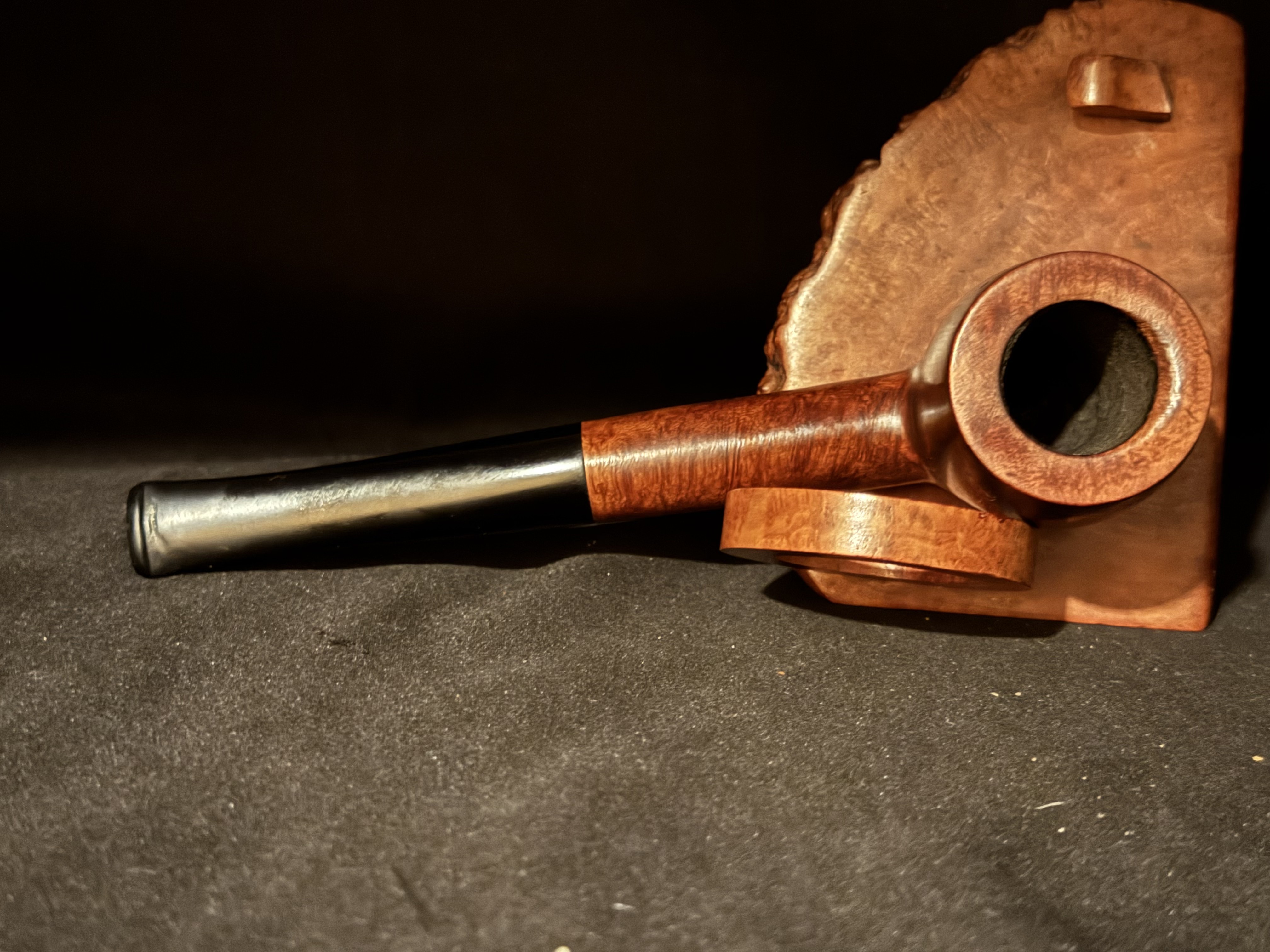 CHAP Large Smooth Straight Billiard Estate Pipe - French, Vulcanite Fishtail Stem, No Filter 5