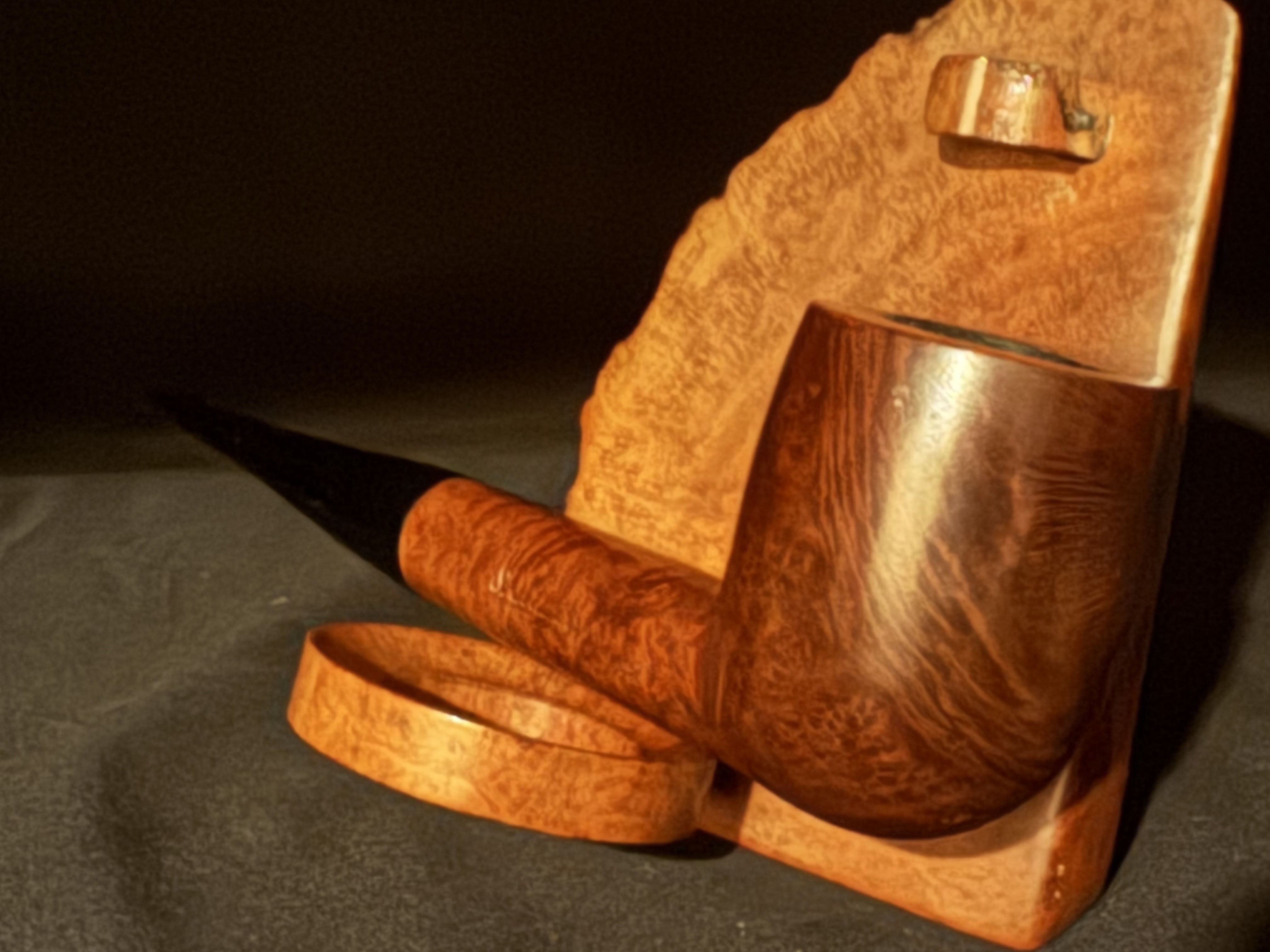 CHAP Large Smooth Straight Billiard Estate Pipe - French, Vulcanite Fishtail Stem, No Filter 7