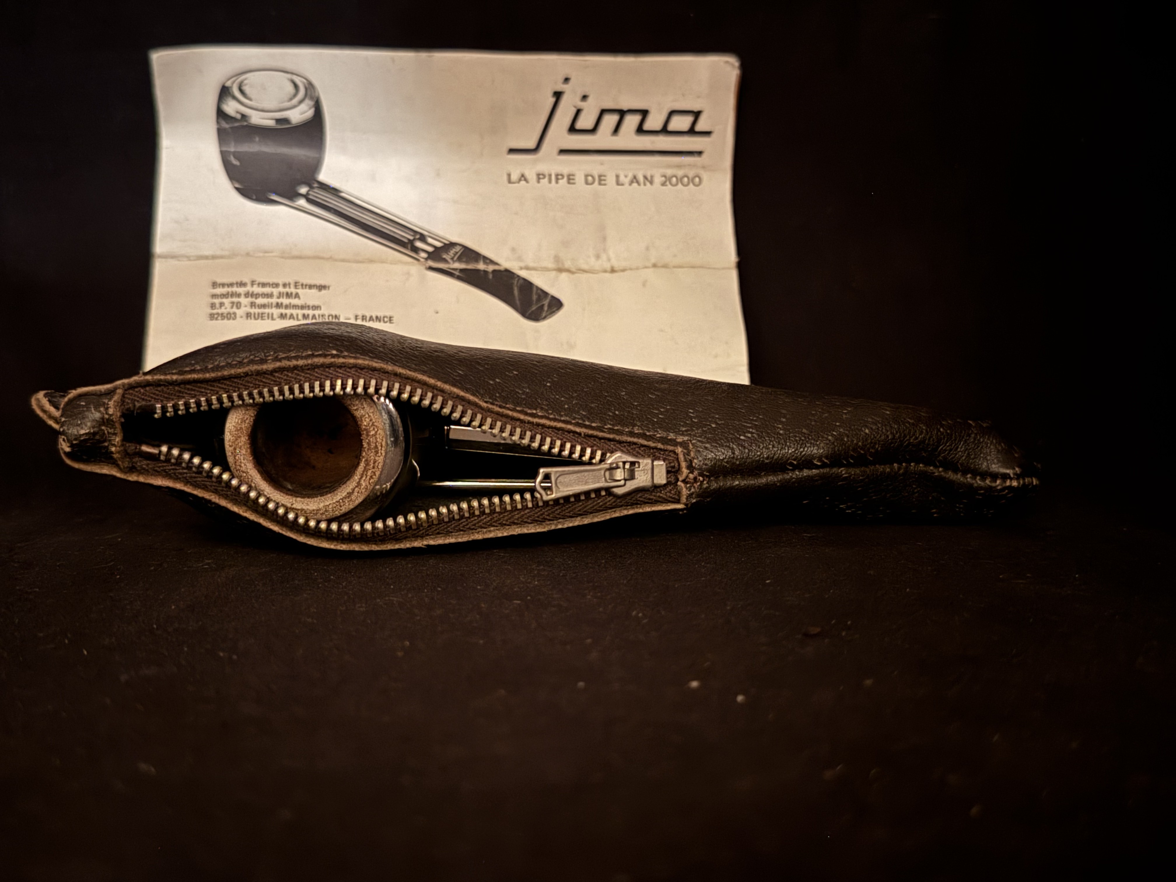 Jima French Metal Pipe with Meerschaum Bowl Insert - Brevete France &. - Estate Pipe 5