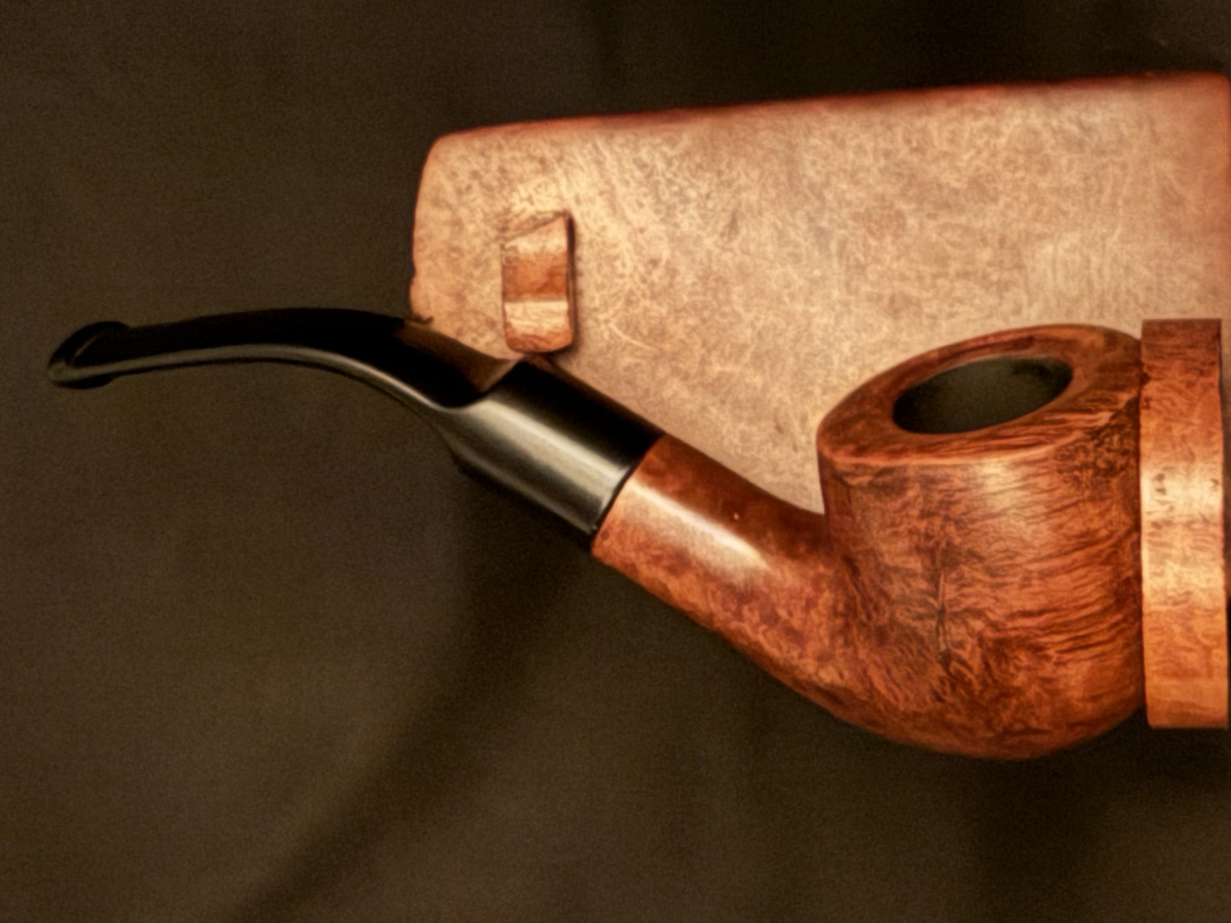 Bruyere Garantie Smooth Bent Pot Vulcanite Stem Estate Pipe 2