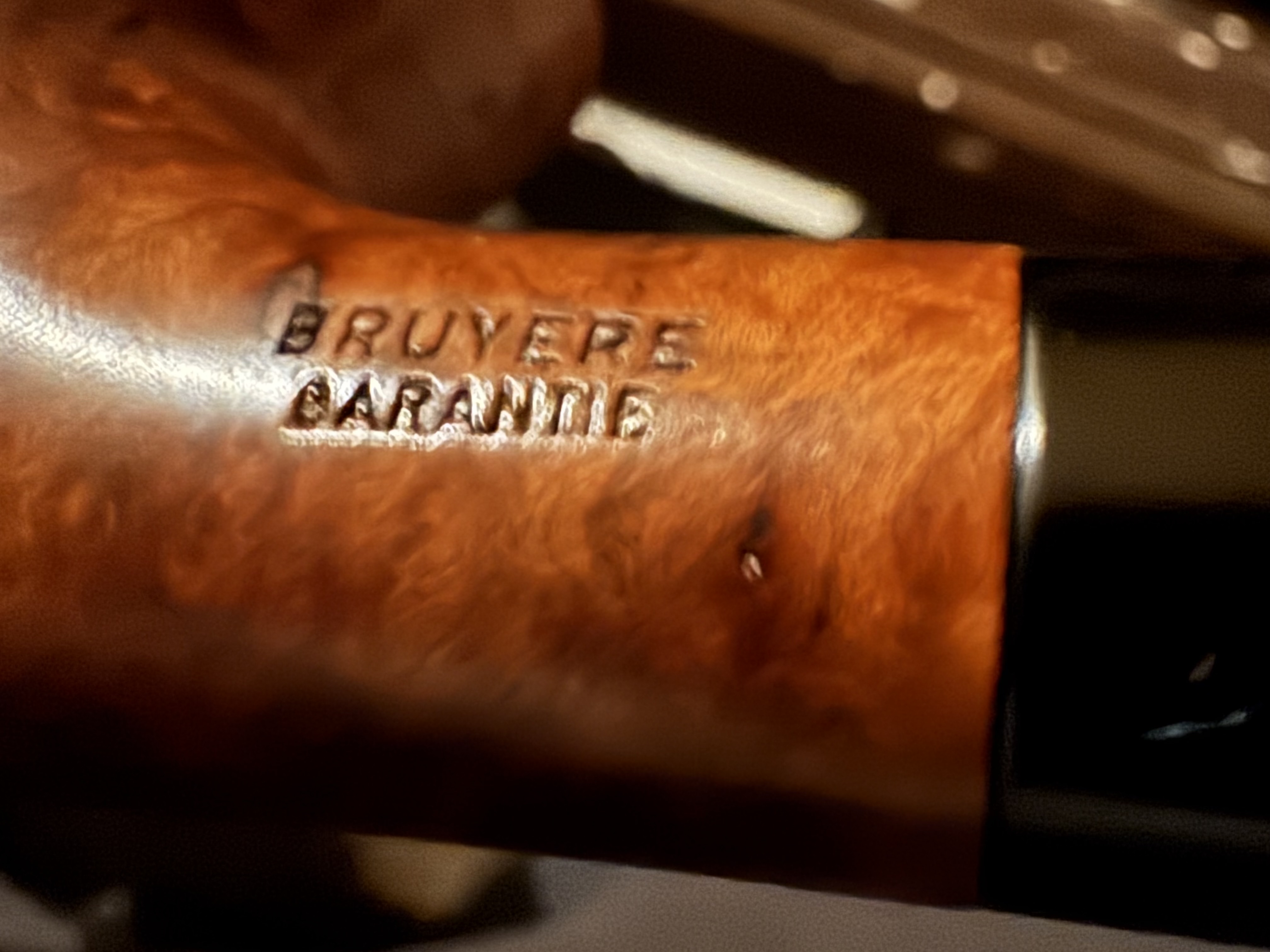 Bruyere Garantie Smooth Bent Pot Vulcanite Stem Estate Pipe 10